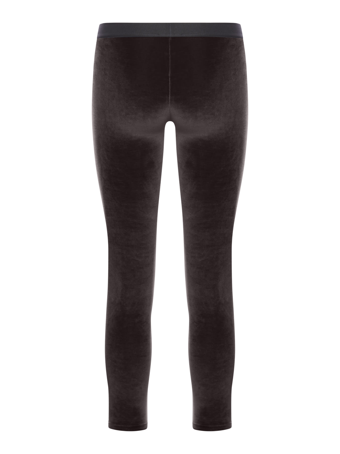 Shop Tom Ford Stretch Lustrous Velour Signature Leggings In Chocolate Brown