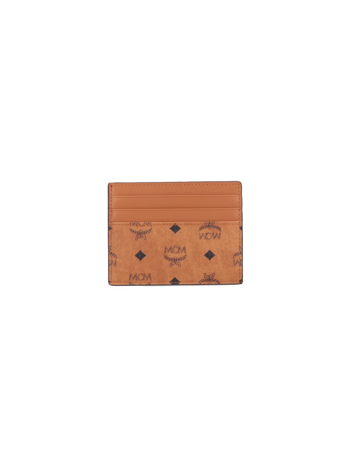 Shop Mcm Visetos Original Card Holder In Brown