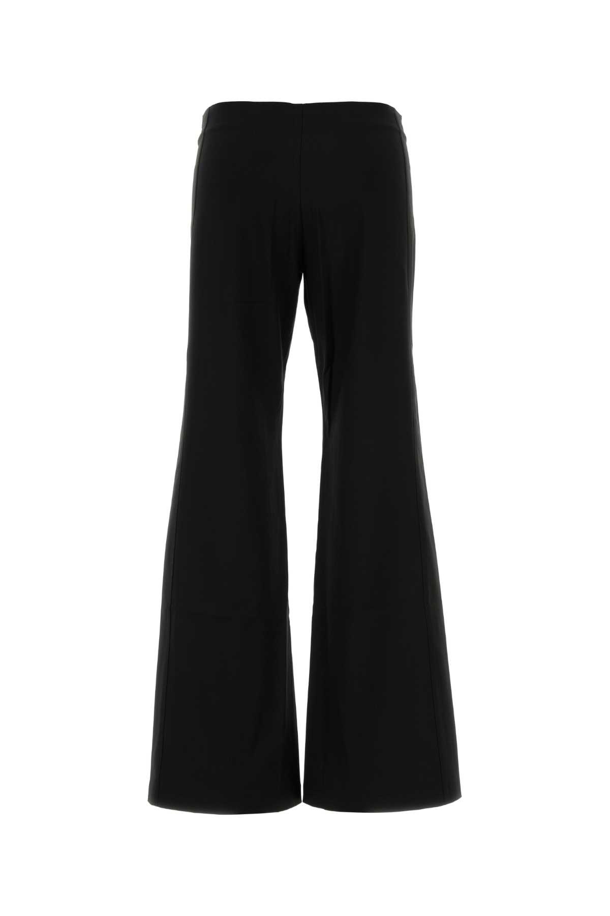 Gimaguas Stretch Polyester Blend Nicole Flared Trousers In Black