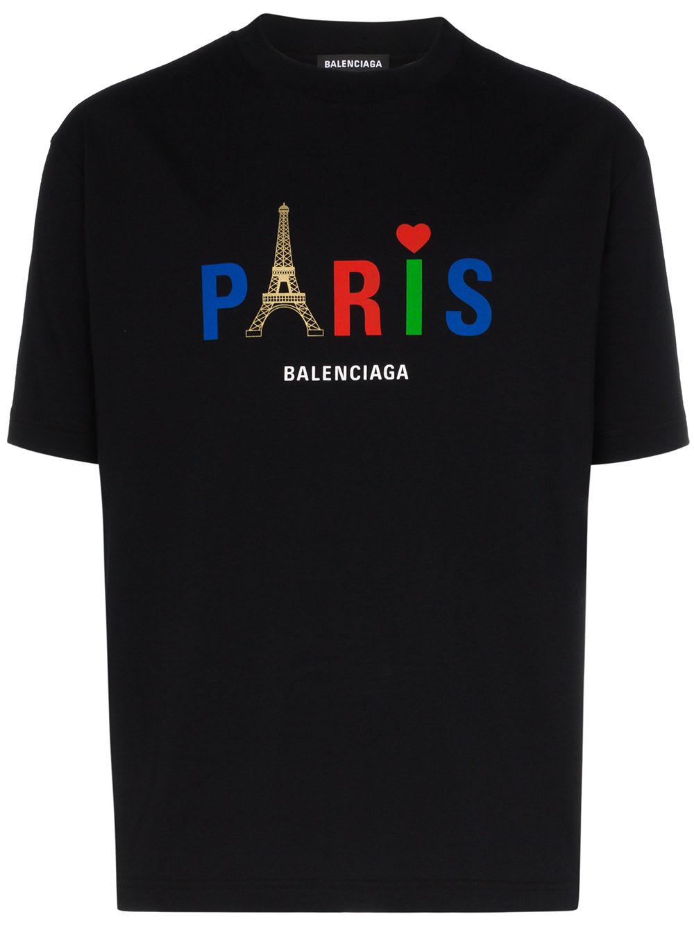BALENCIAGA PARIS LOGO COTTON T-SHIRT,11240595