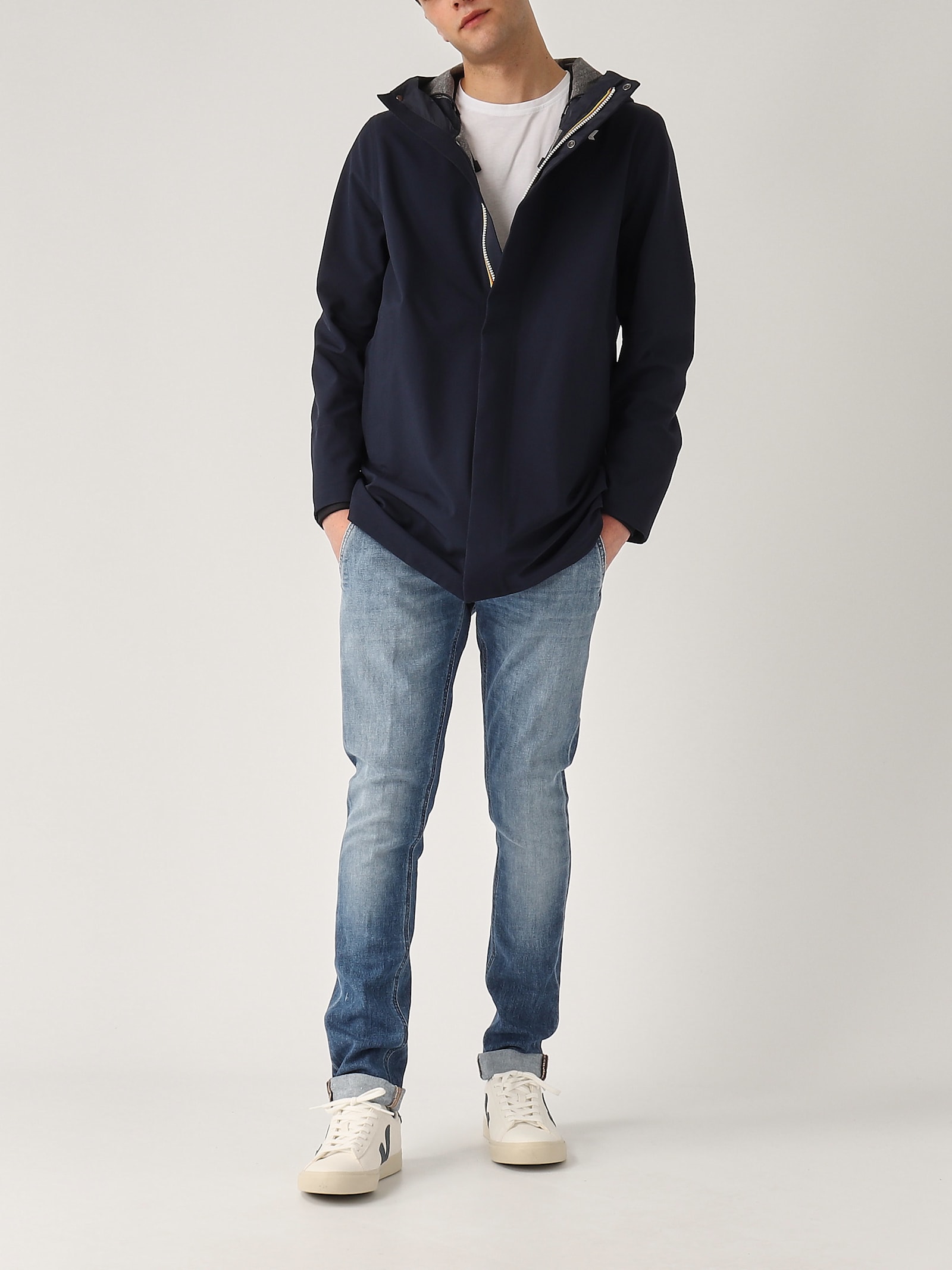 K-way Duke Bonded Jacket In Navy
