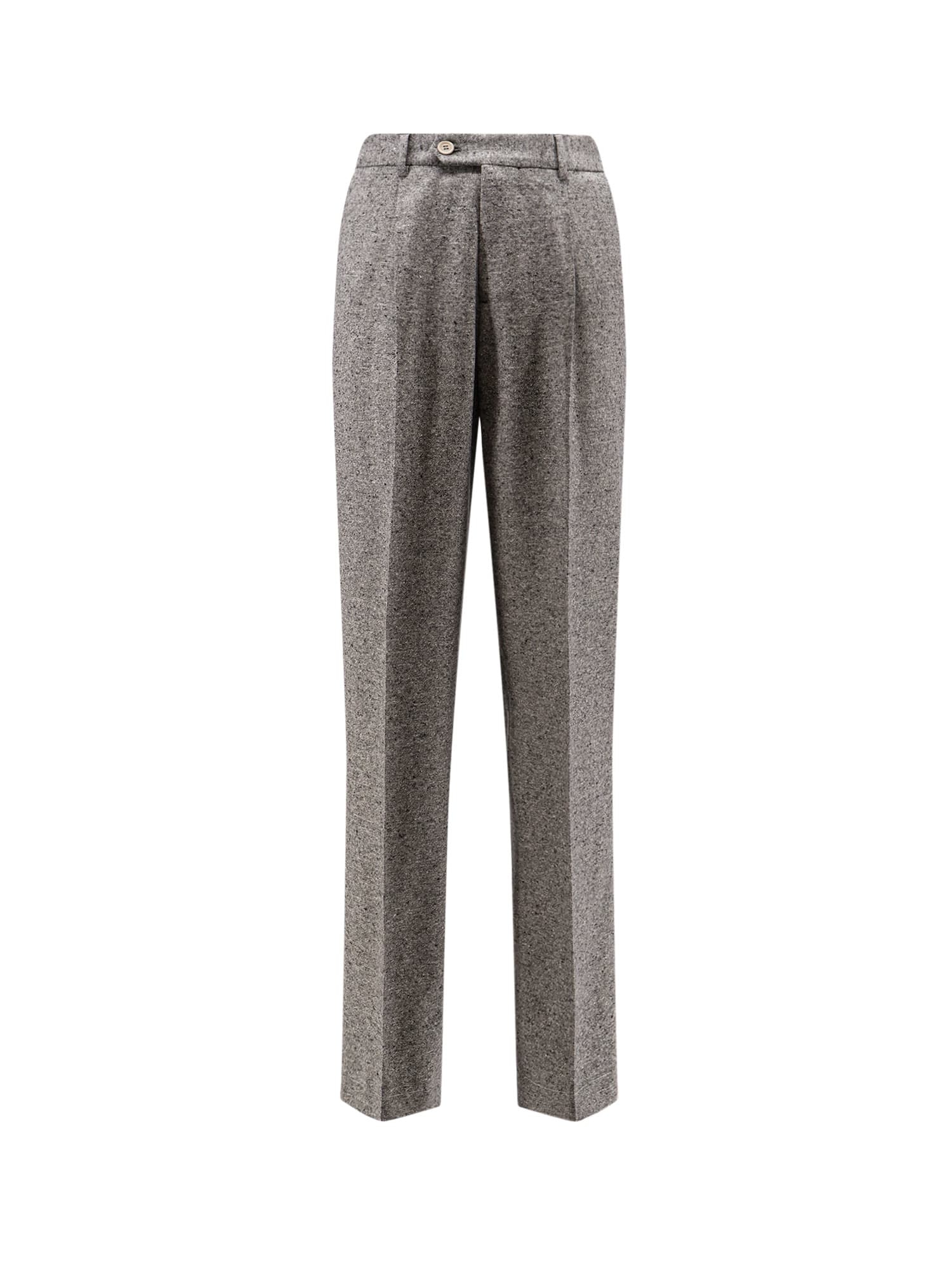 Brunello Cucinelli Cashmere Wool Blend Tailored Trousers In Gray