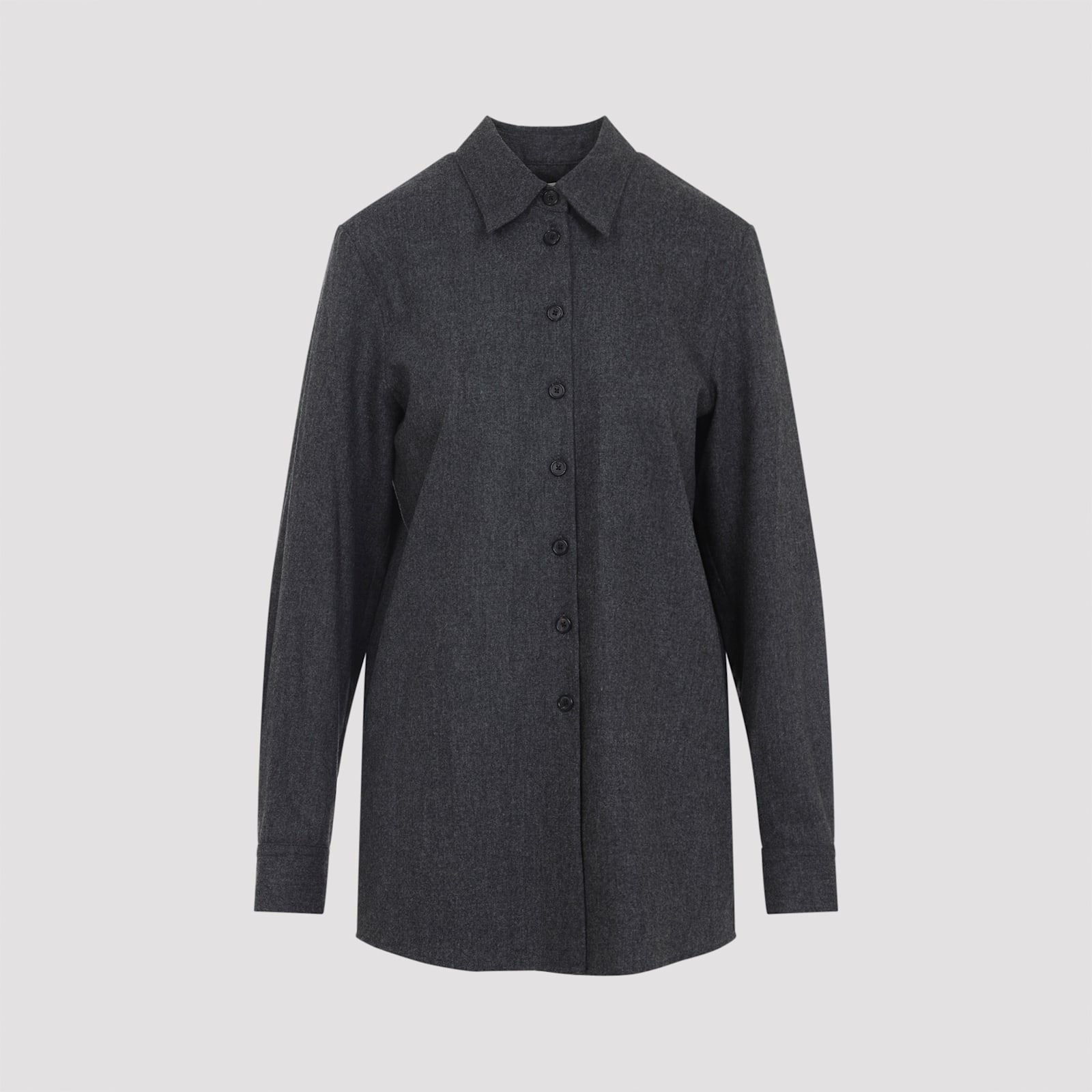 Khaite Auryn Lightweight Wool And Cashmere Shirt In Multi