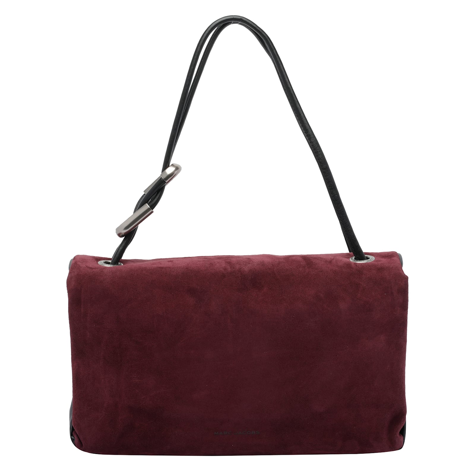 Marc Jacobs Rectangular Suede Shoulder Bag With Adjustable Strap In Red