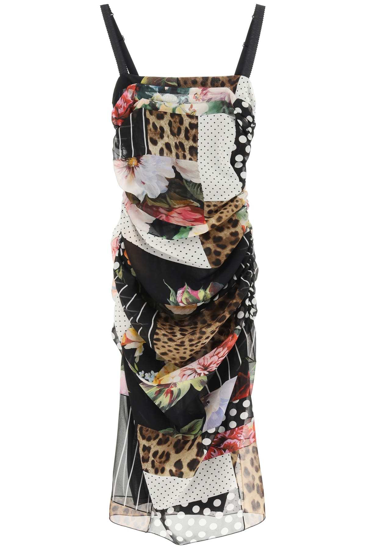 Dolce & Gabbana Patchwork Draped Dress