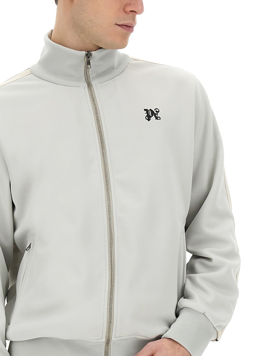 Shop Palm Angels Monogram Sweatshirt In Grey