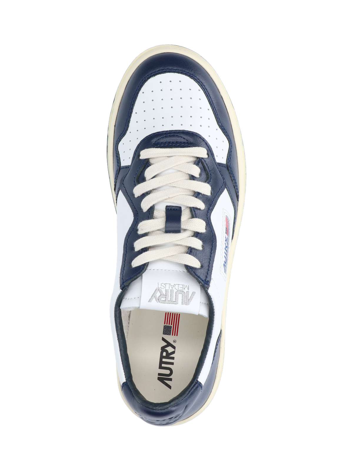 Autry Bicolor Medalist Leather Low Sneakers In Black