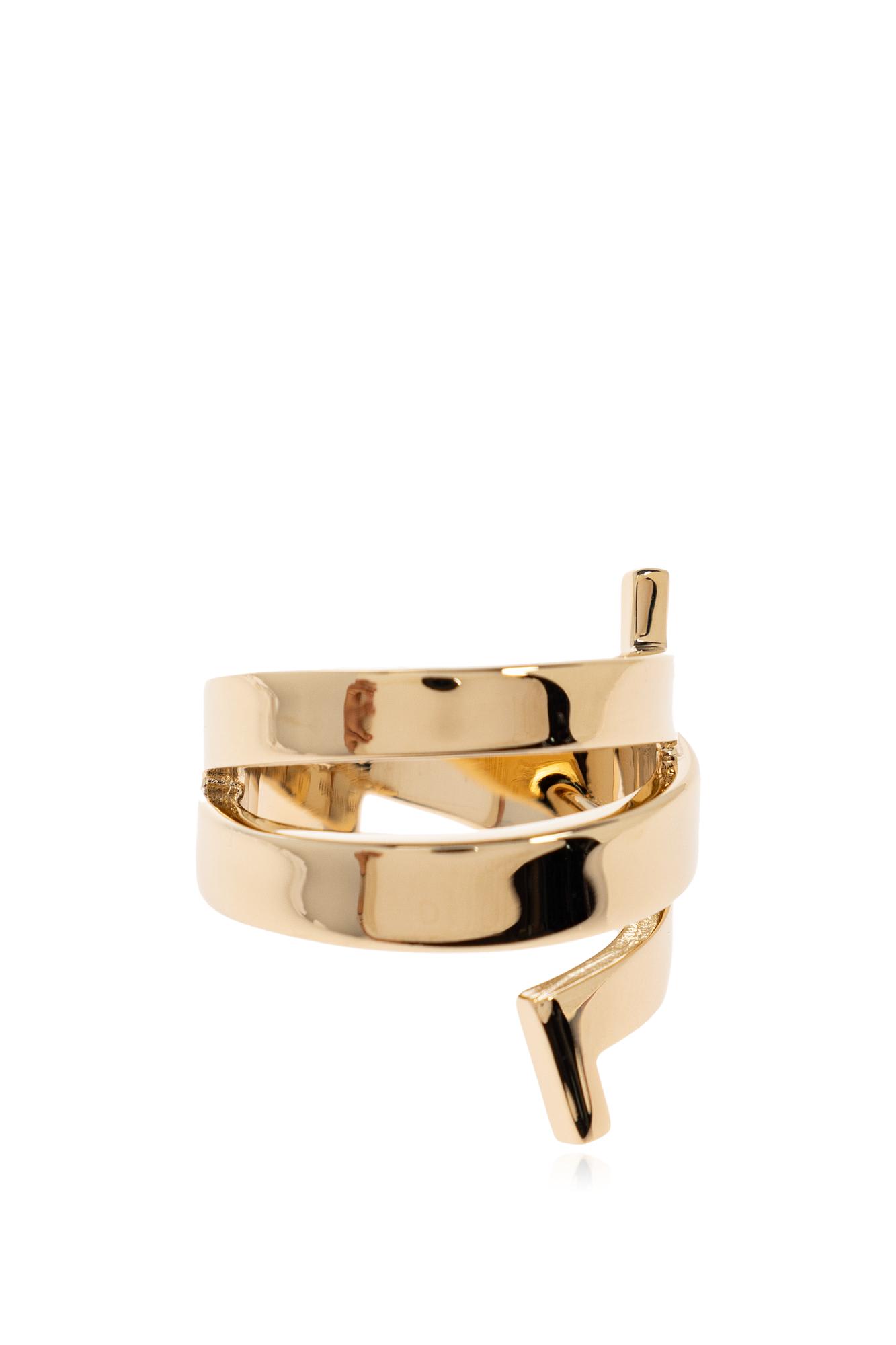 Ferragamo Brass Ring In Gold