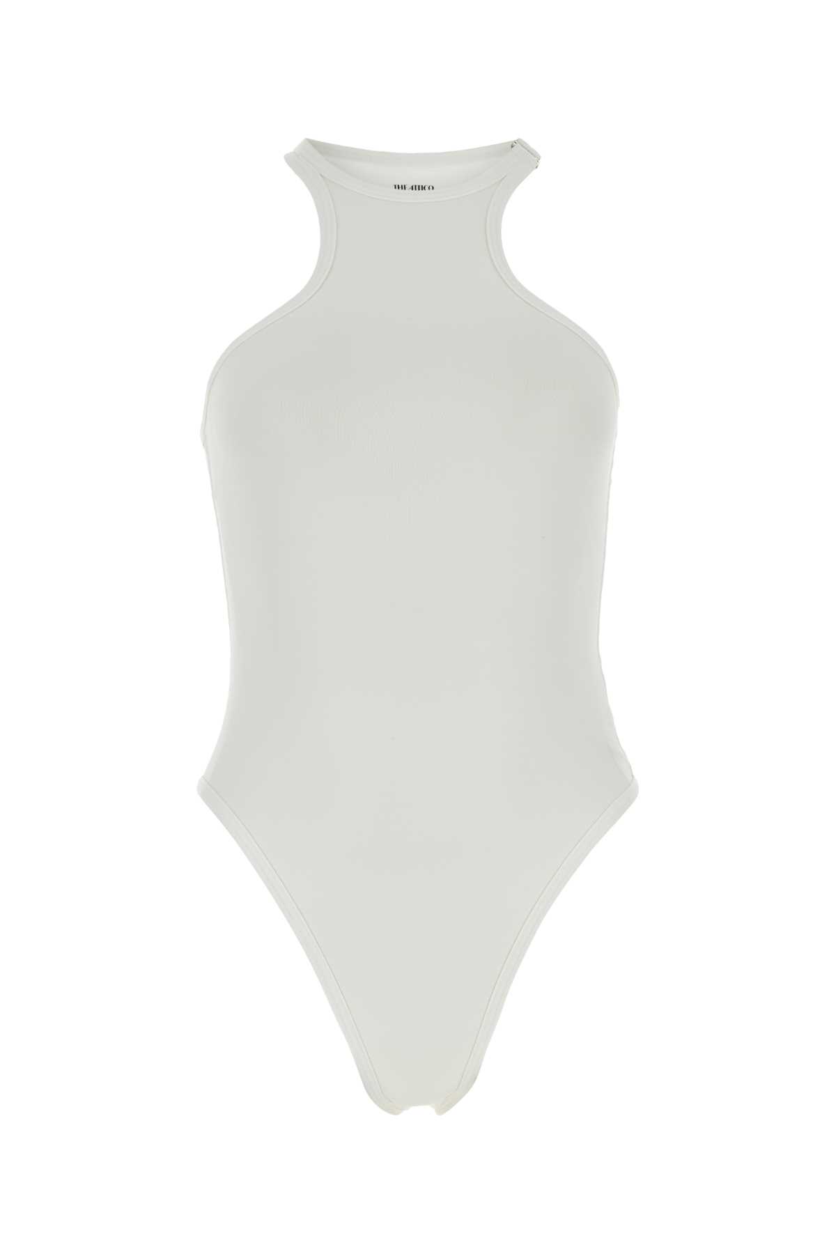 White Stretch Nylon Swimsuit
