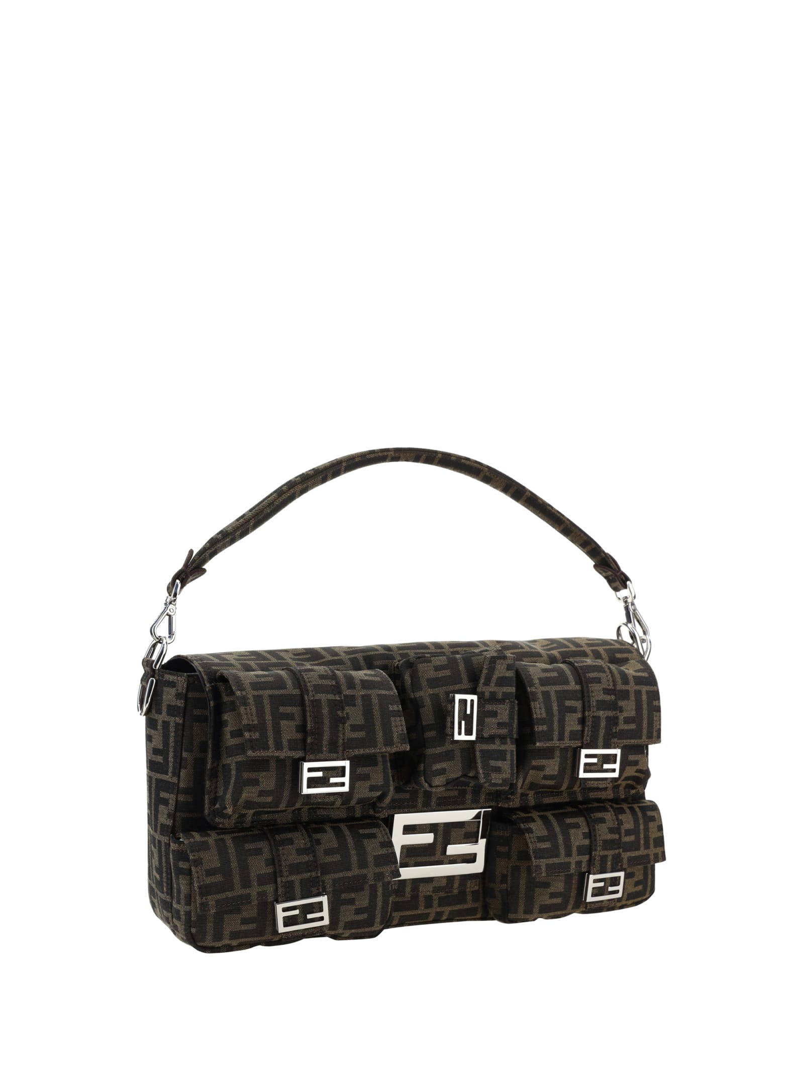 Shop Fendi Baguette Handbag In Tbmr+pallad.
