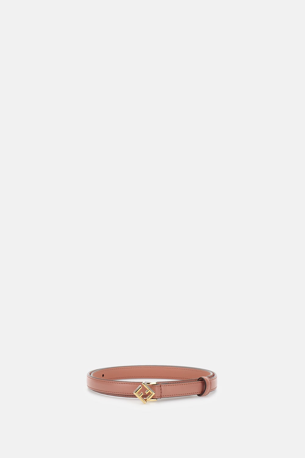 Fendi Ff-buckle Leather Belt In Pink