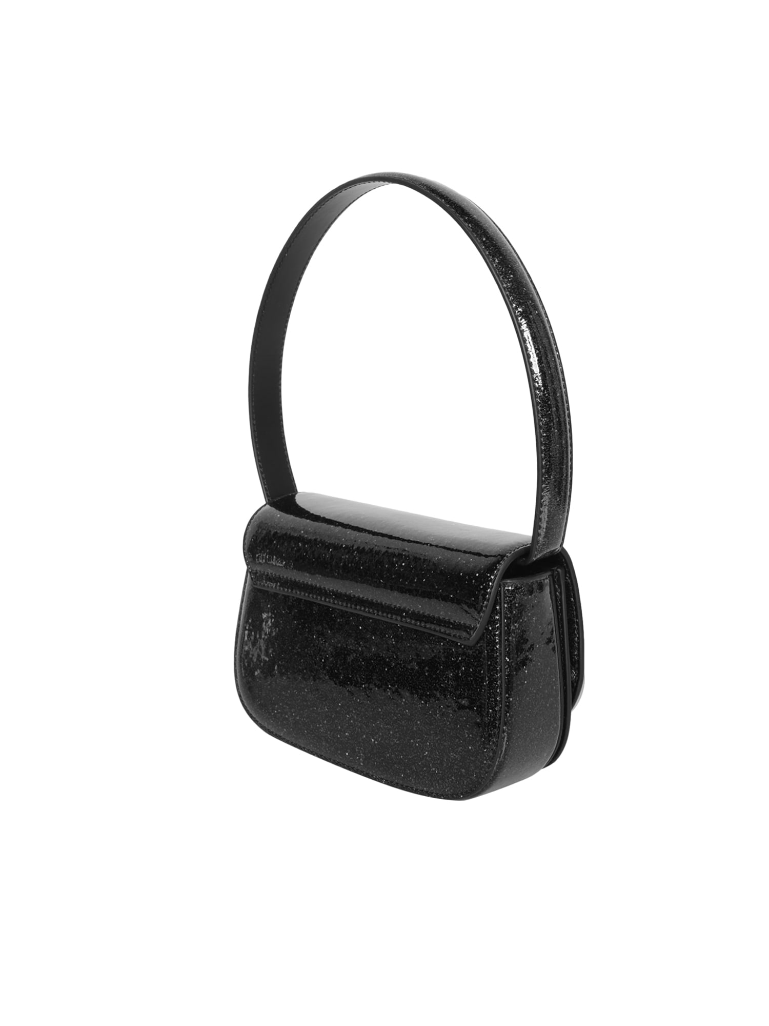 Shop Diesel 1dr Glitter Black Bag