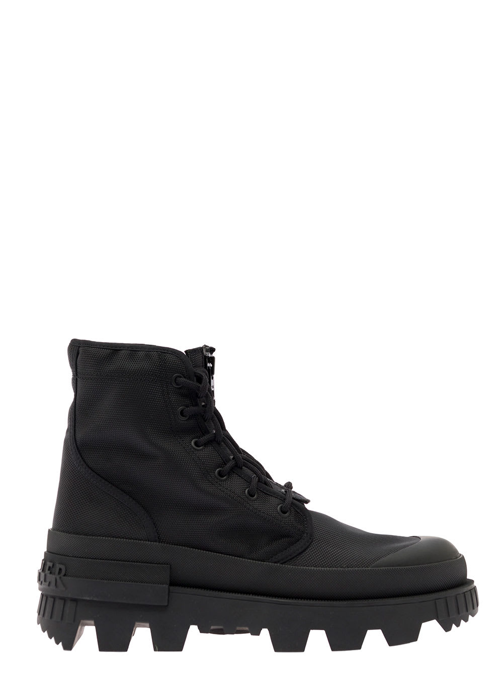MONCLER GENIUS HYKE DESERTYX BLACK LACE-UP BOOTS WITH CHUNKY PLATFORM IN NYLON MAN