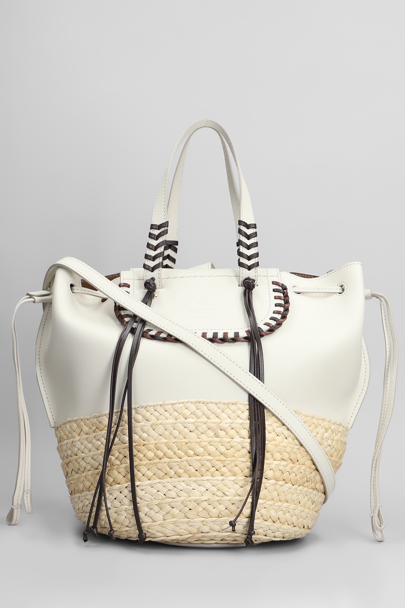 Cuba Lab Bolero Tote In Beige Raffia