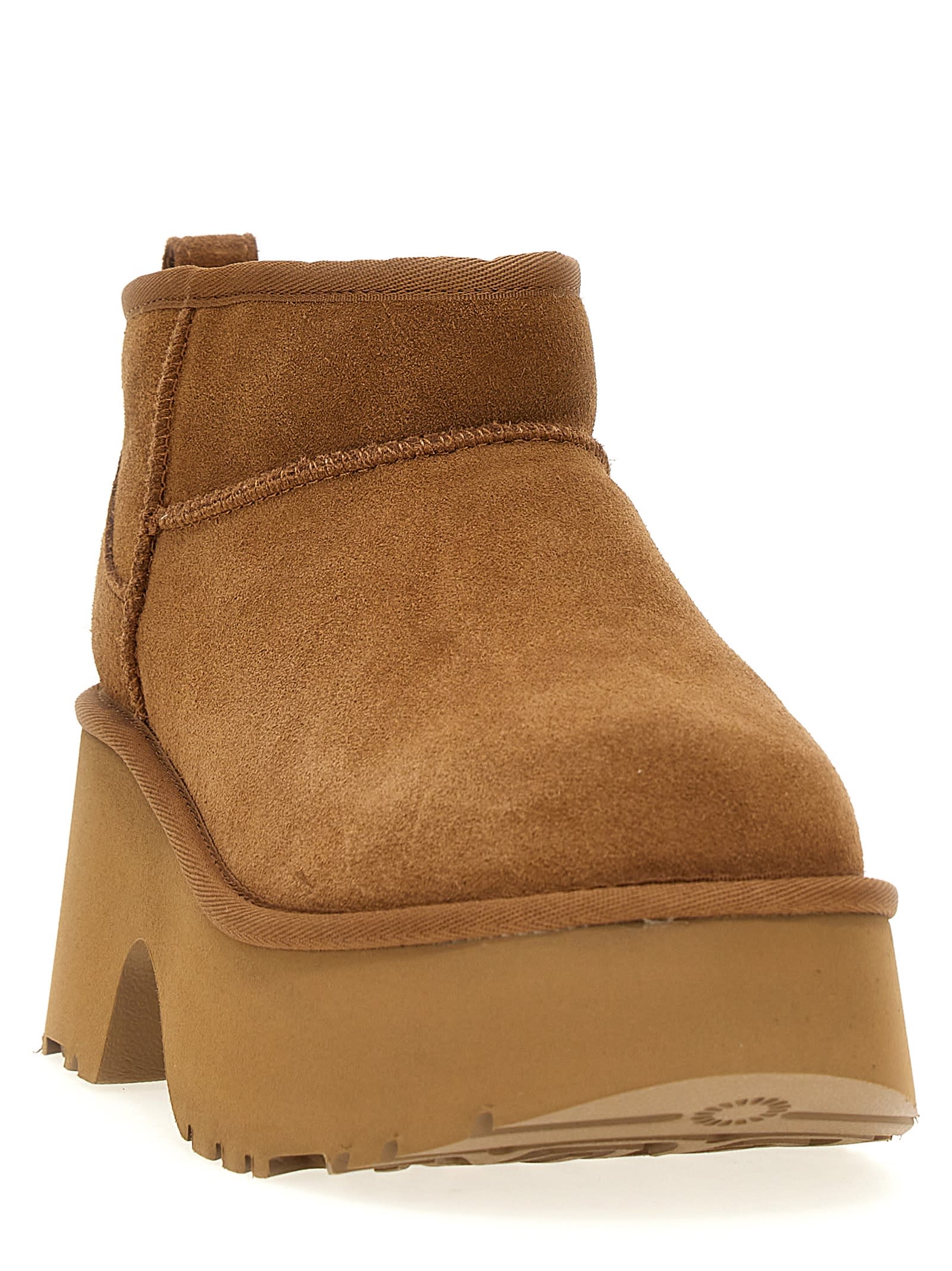 Ugg Brown 'ultra Mini New Heights' Boots In Brown