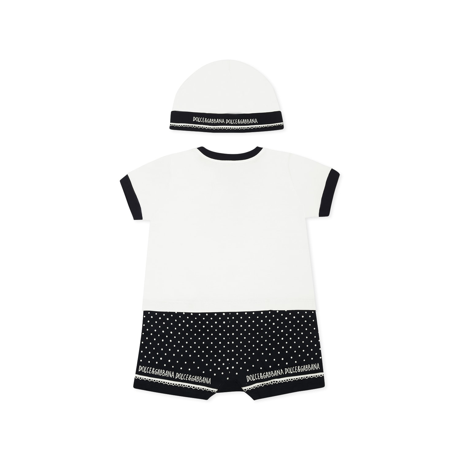 Dolce & Gabbana Multicolor Romper Set For Baby Boy With Logo In Multicolor