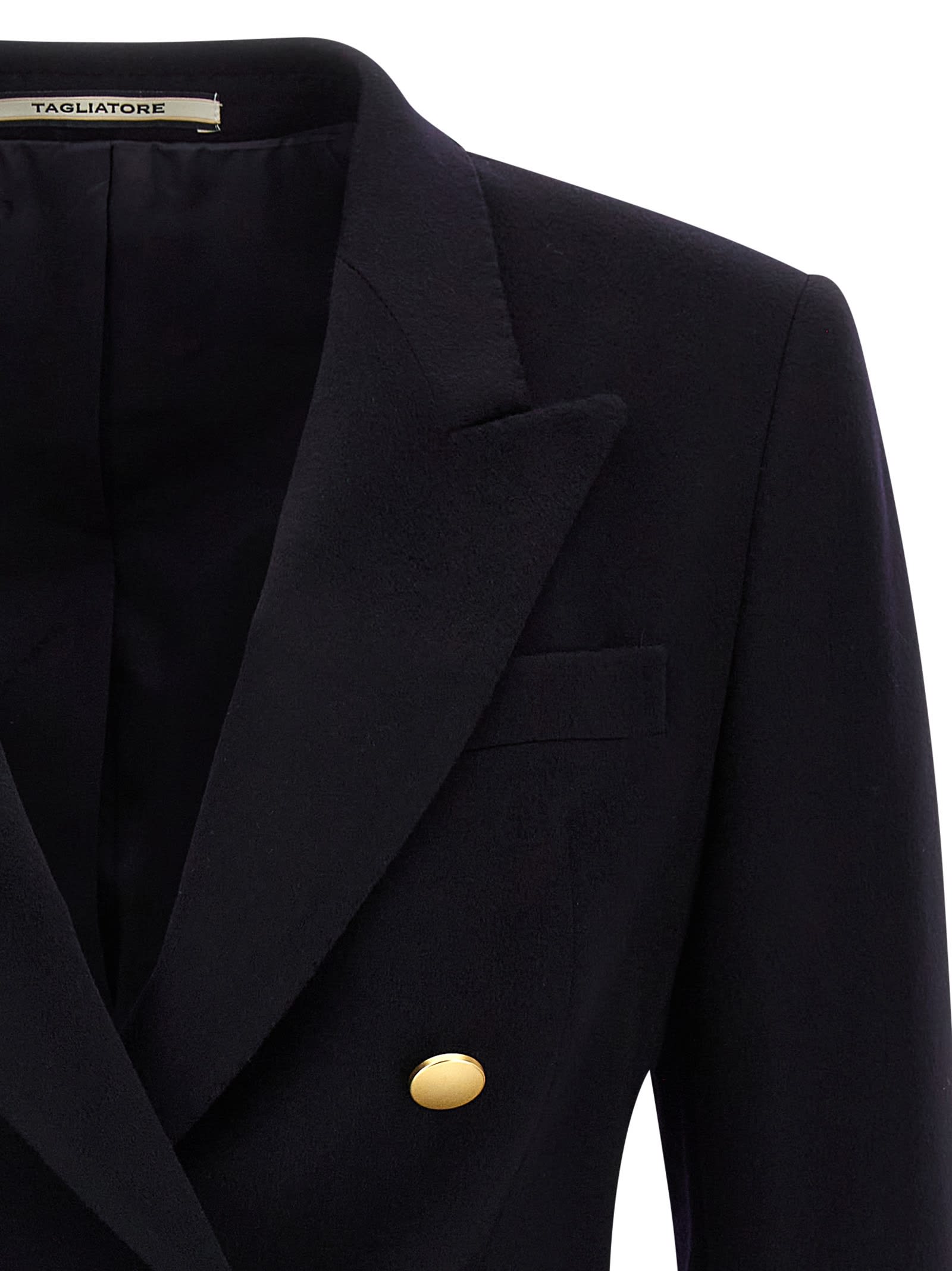 Tagliatore Double-breasted Tailored Blazer In Blue