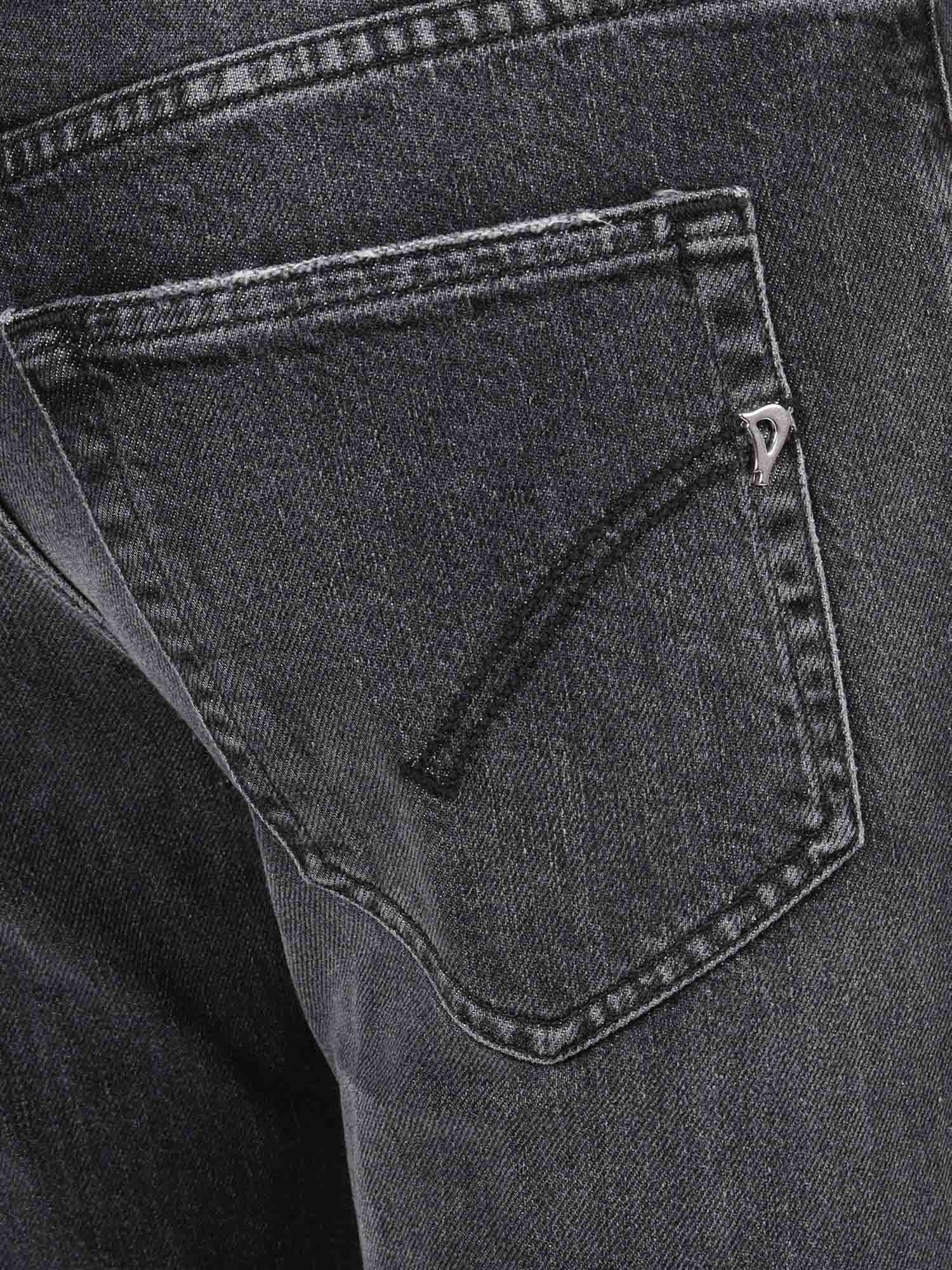 Dondup Tailored Straight Leg Pants With Mid-rise Waist And Front Pleats In Black