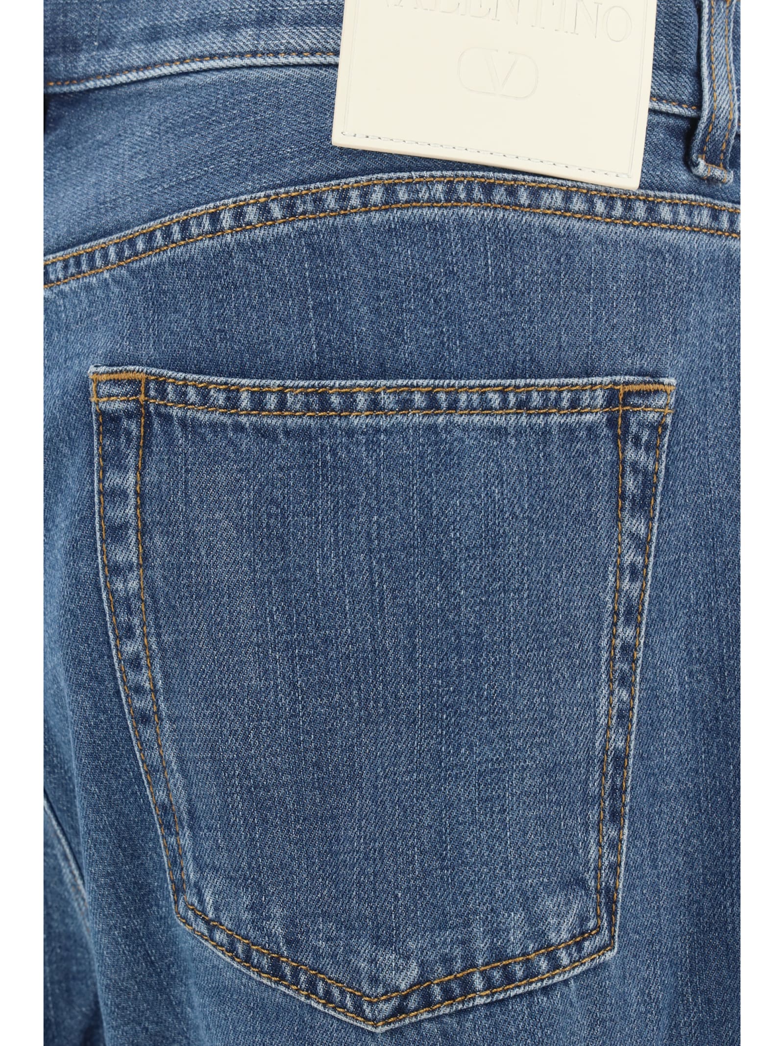 Shop Valentino Jeans In Medium Blue Denim