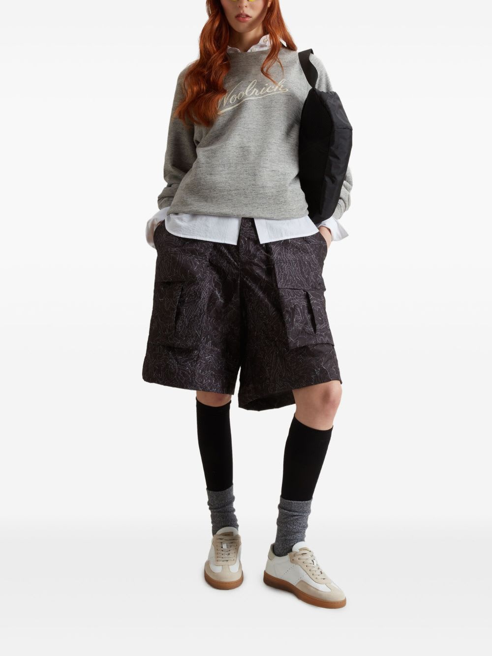 Woolrich Crew Neck Knitwear Sweatshirt In Gray