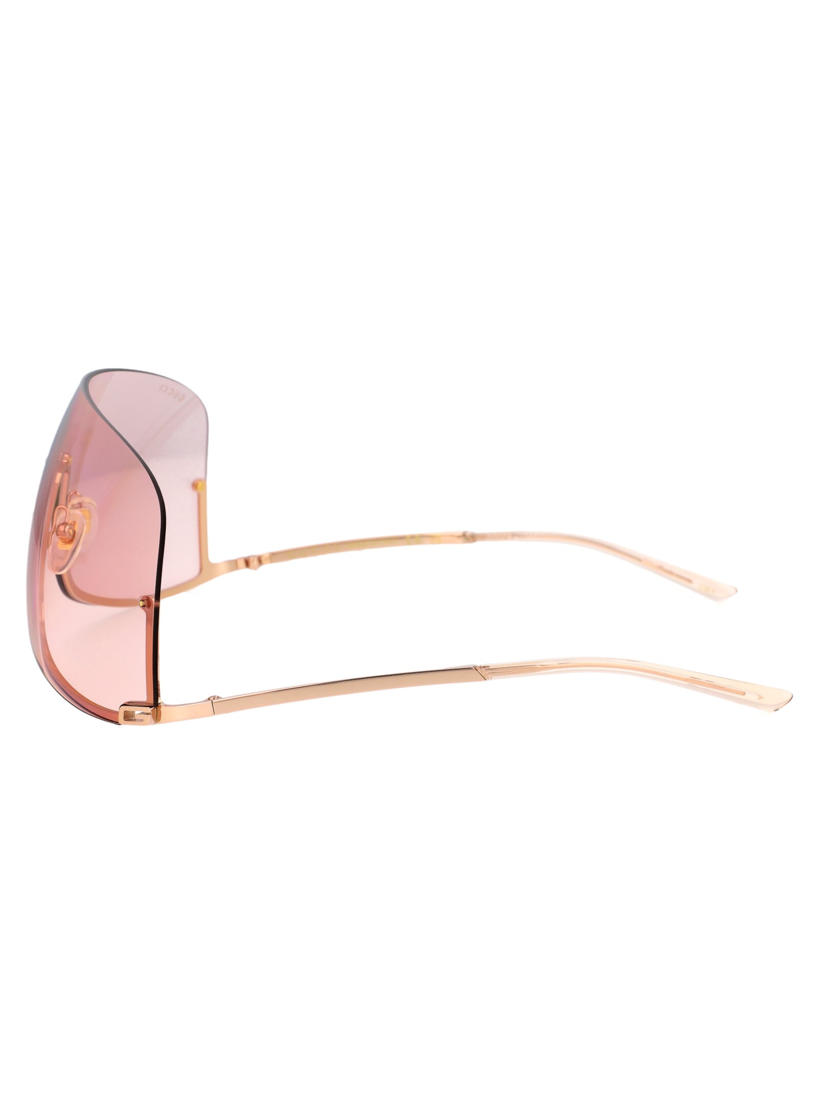 Shop Gucci Gg1560s Sunglasses In 004 Gold Gold Pink