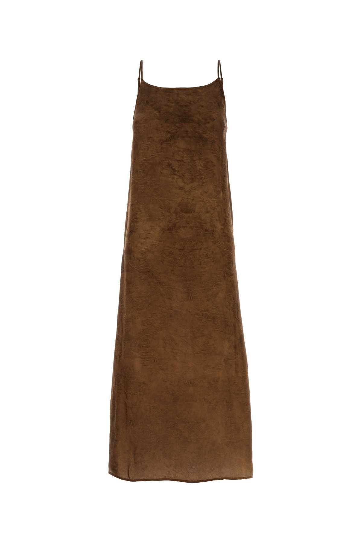 Uma Wang Brown Viscose Blend Anaya Dress In Brown