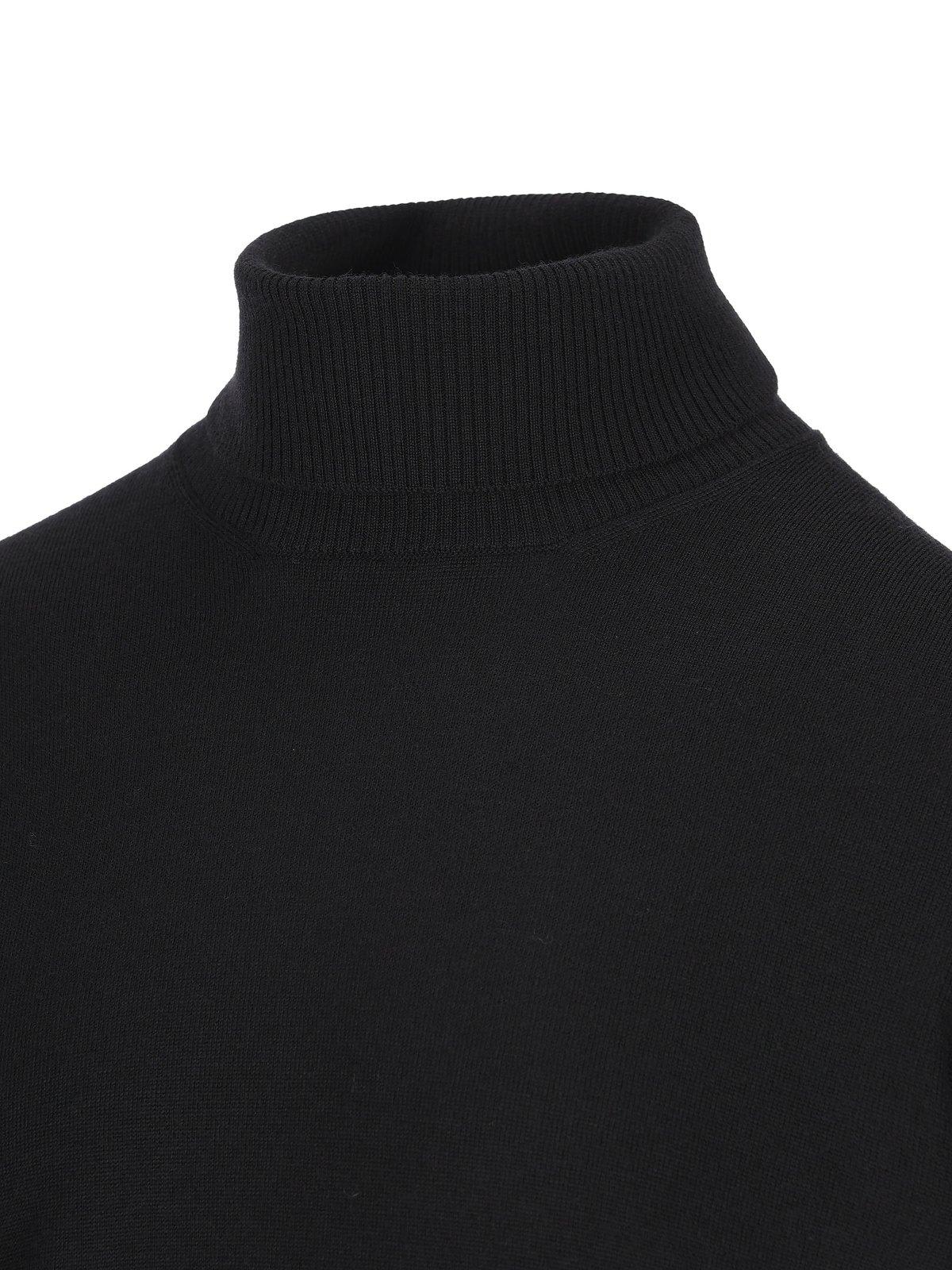 Shop Fay Dolcevita Roll-neck Long-sleeved Jumper In Black