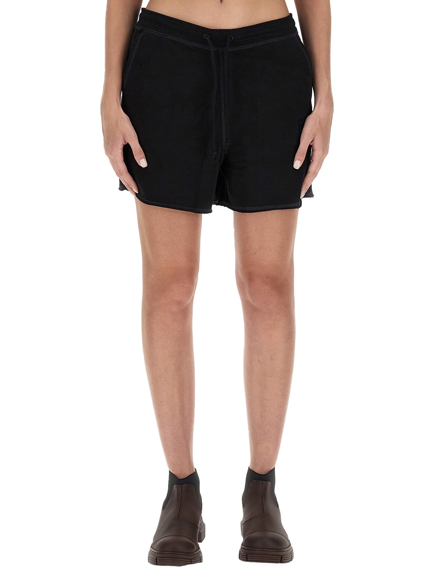 Shop Ganni Sweat Shorts. In Black