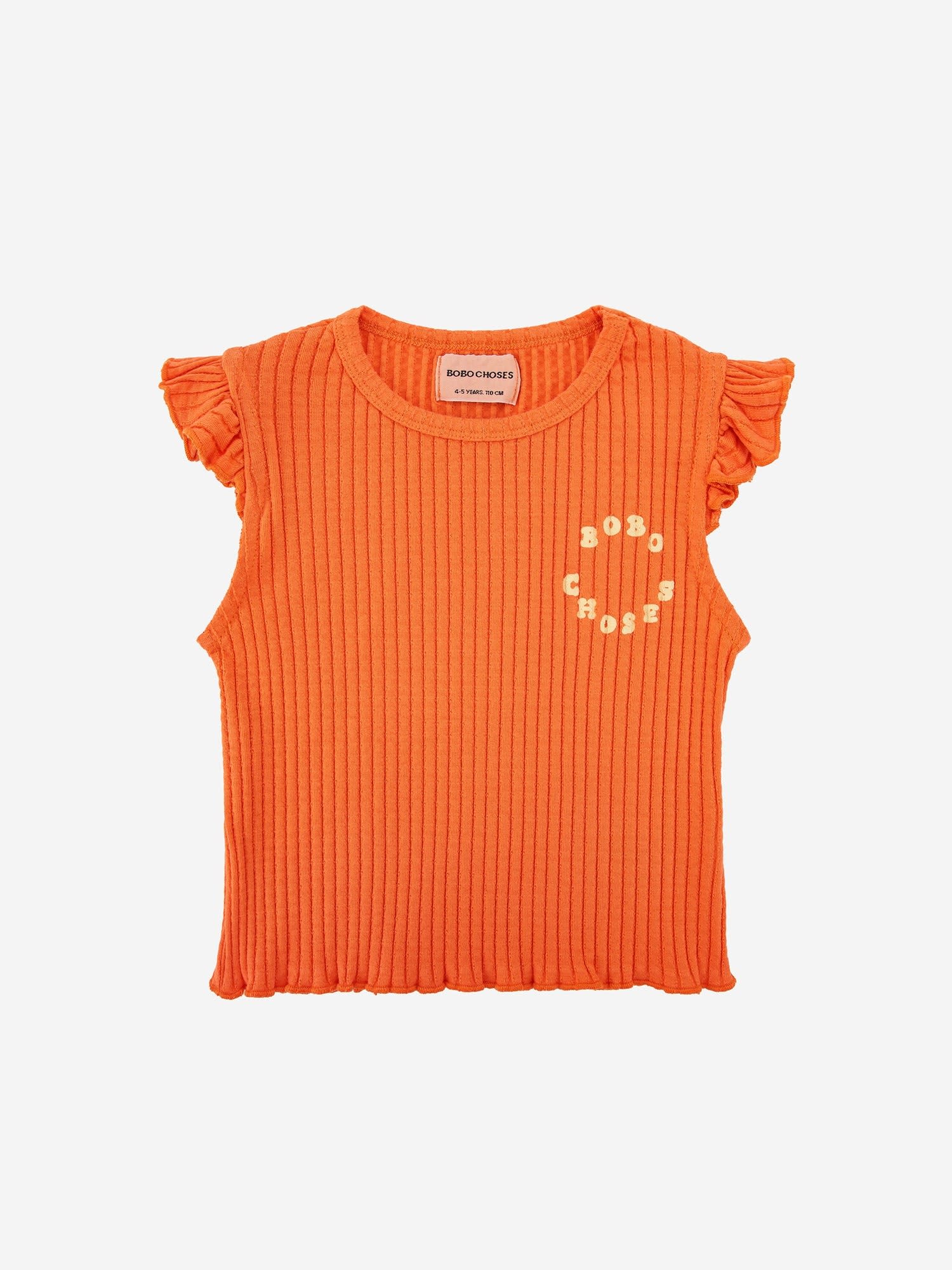Bobo Choses Kids' Orange Top For Girl With Logo