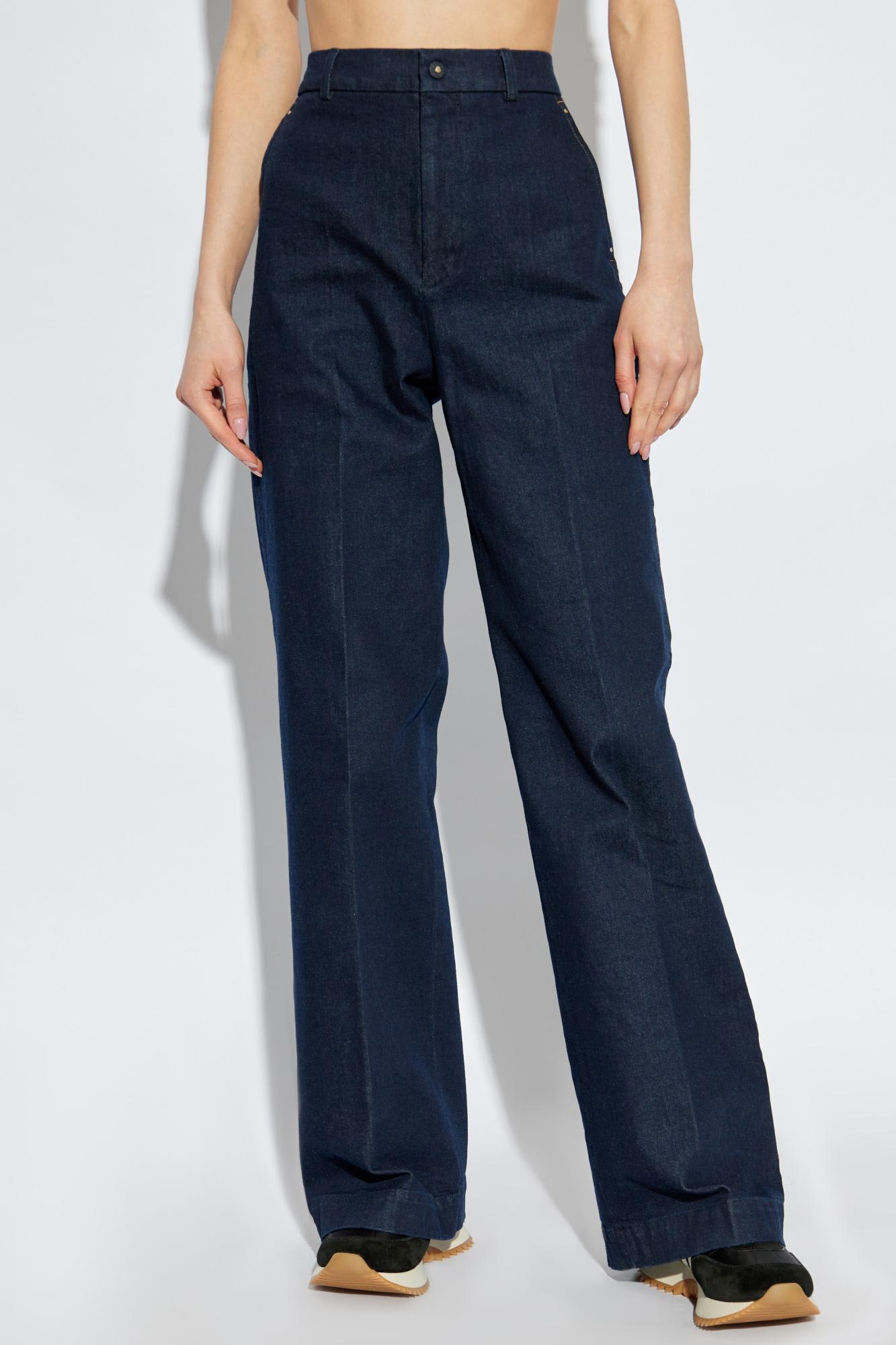 Shop Moncler Straight Cut Jeans