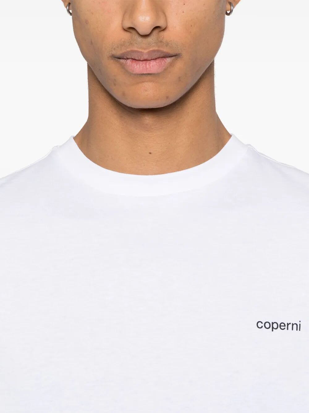 Coperni Logo-print Cotton T-shirt In Gray