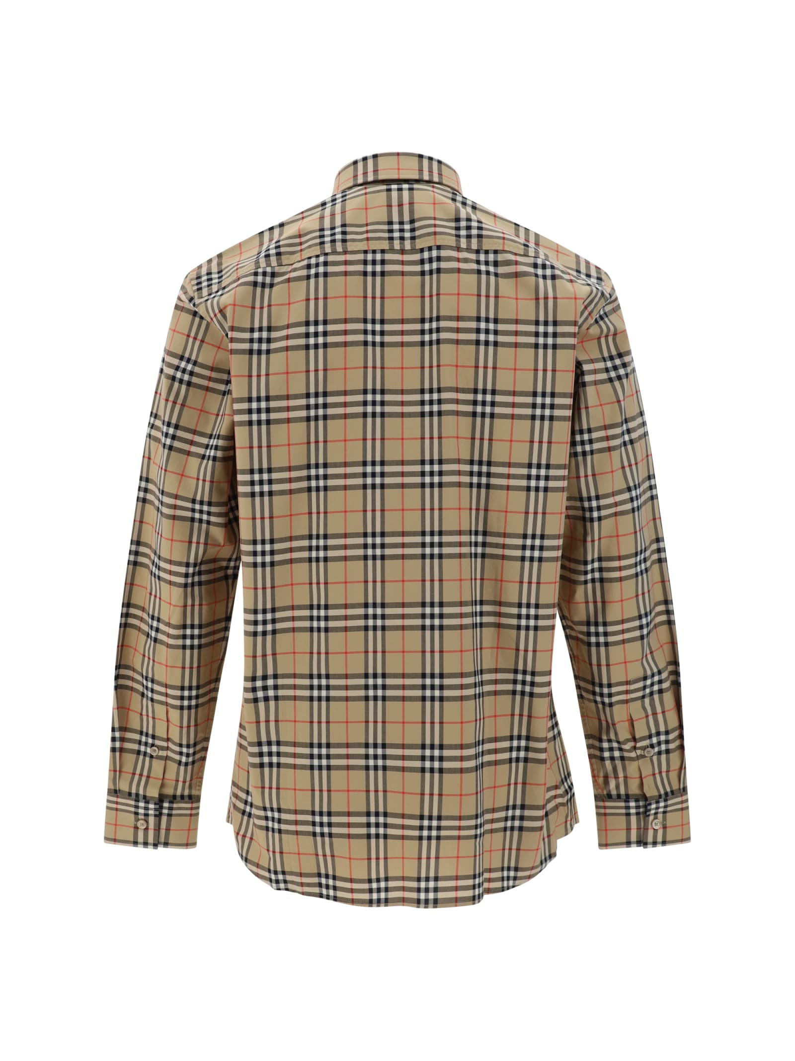 Shop Burberry Simson Casual Shirts In Archive Beige Ip Chk