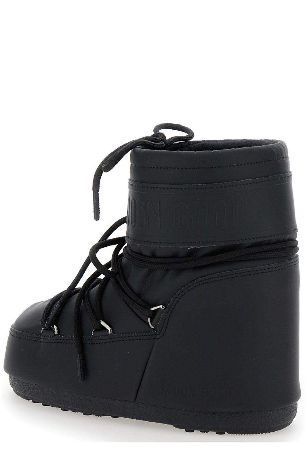 Moon Boot Icon Lace-up Low Boots In Black