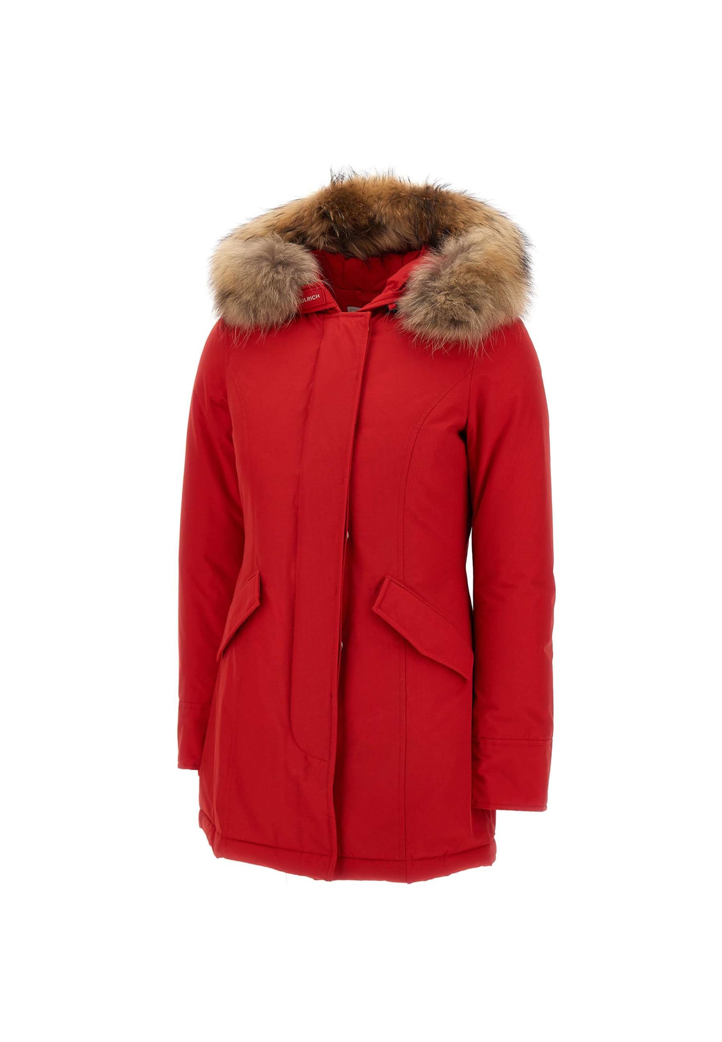 Shop Woolrich Arctic Raccoon Parka In Red