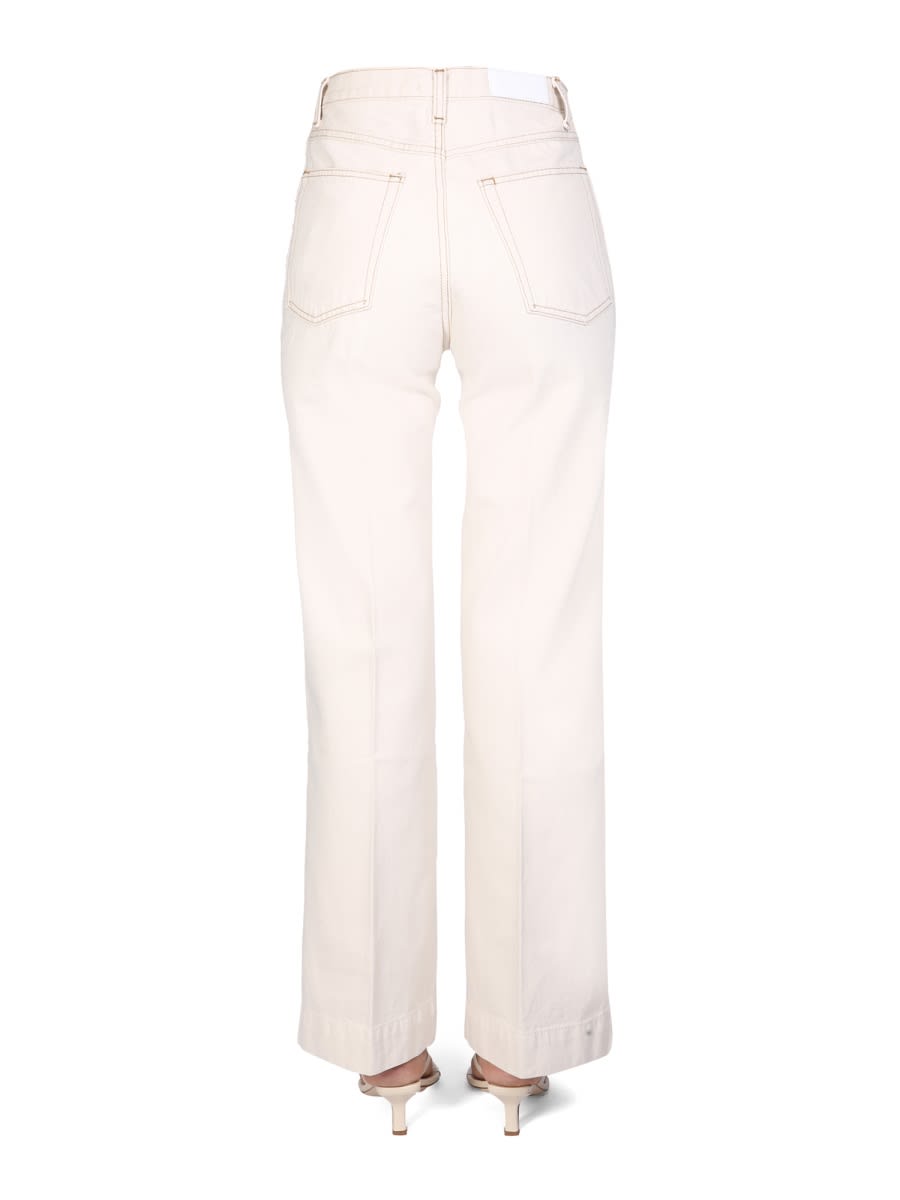 Shop Re/done 70s Wide Leg Jeans In White