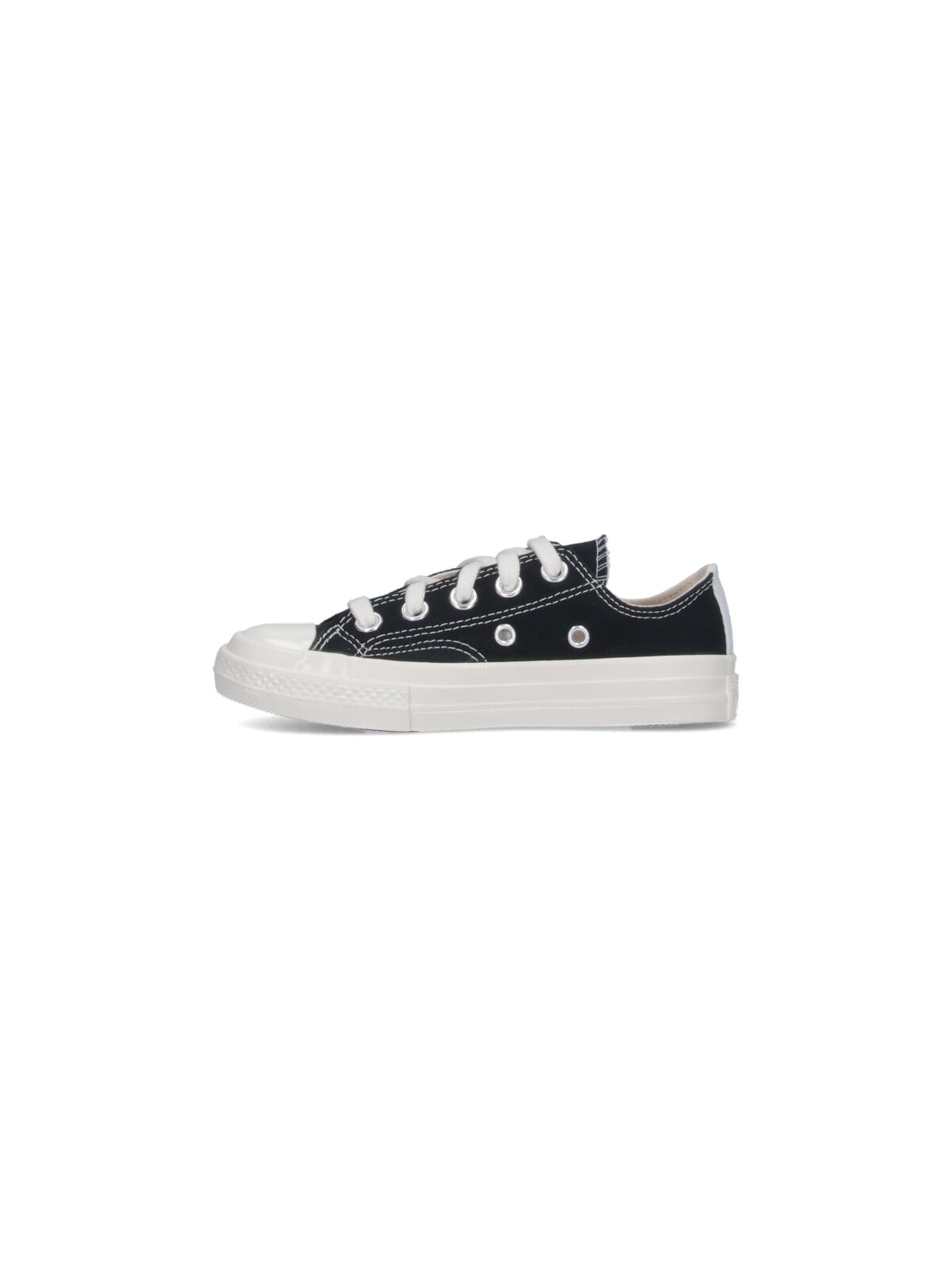 Comme Des Garçons Play Heart-print Sneakers In Black