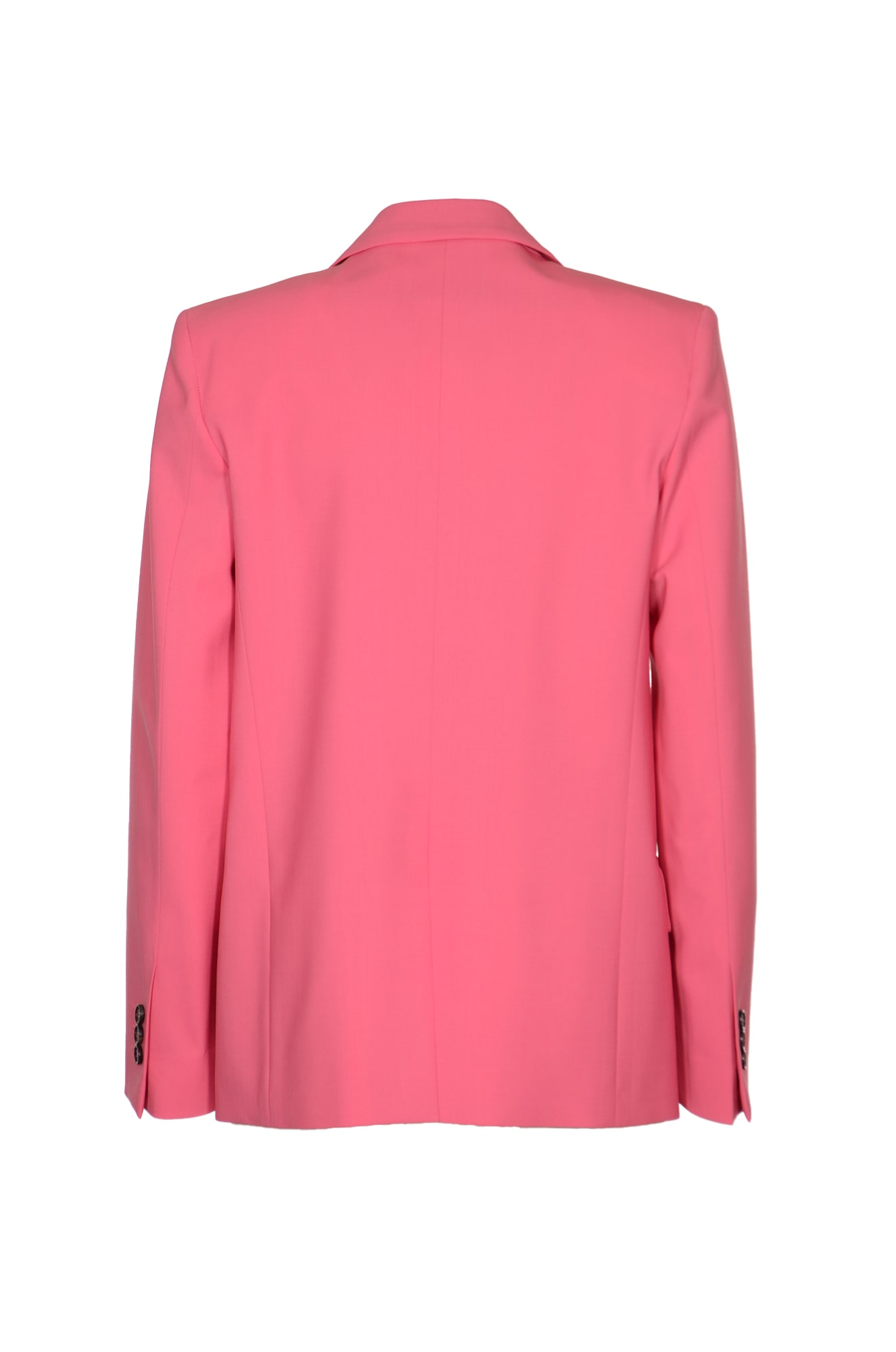 Shop Msgm Single Button Blazer In Pink