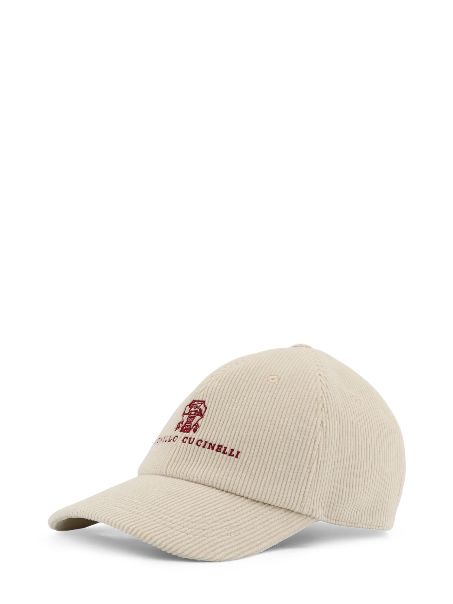 Brunello Cucinelli Men Corduroy Baseball Hat In Neutral