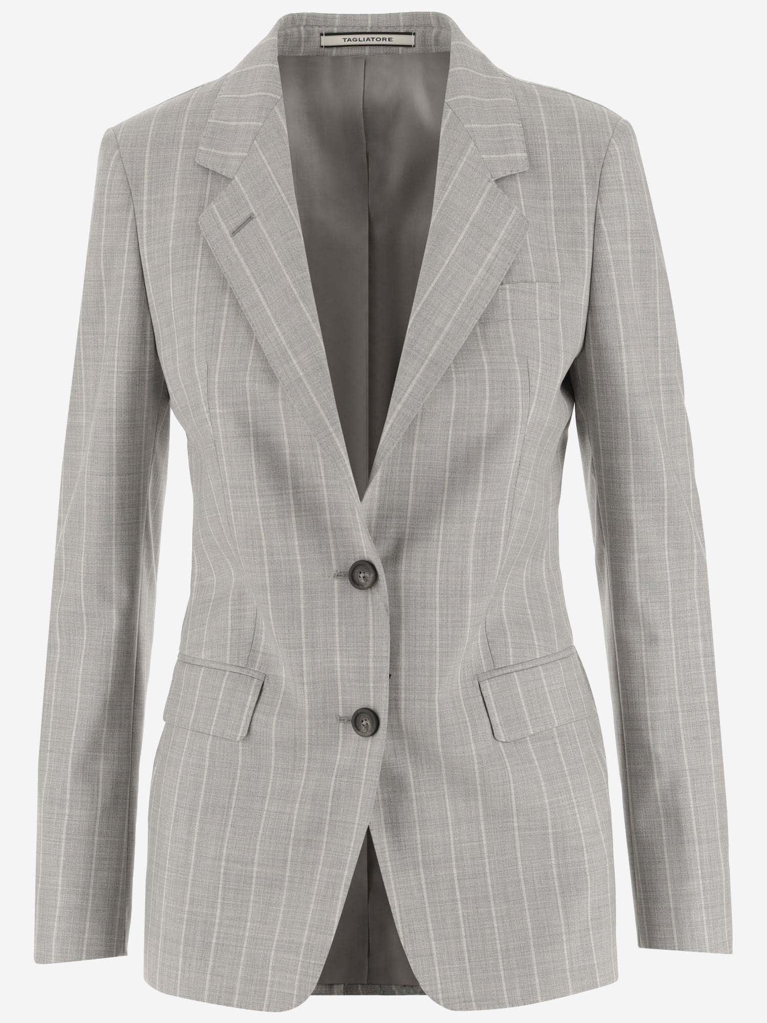 Wool And Silk Single-breasted Jacket