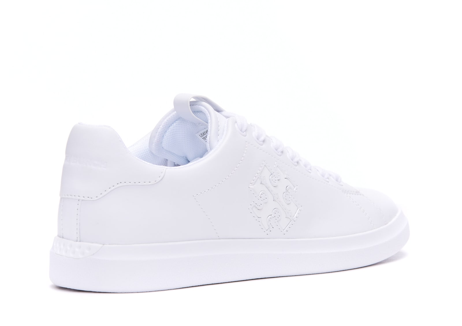 Shop Tory Burch Logo Howell Sneakers In Bianco