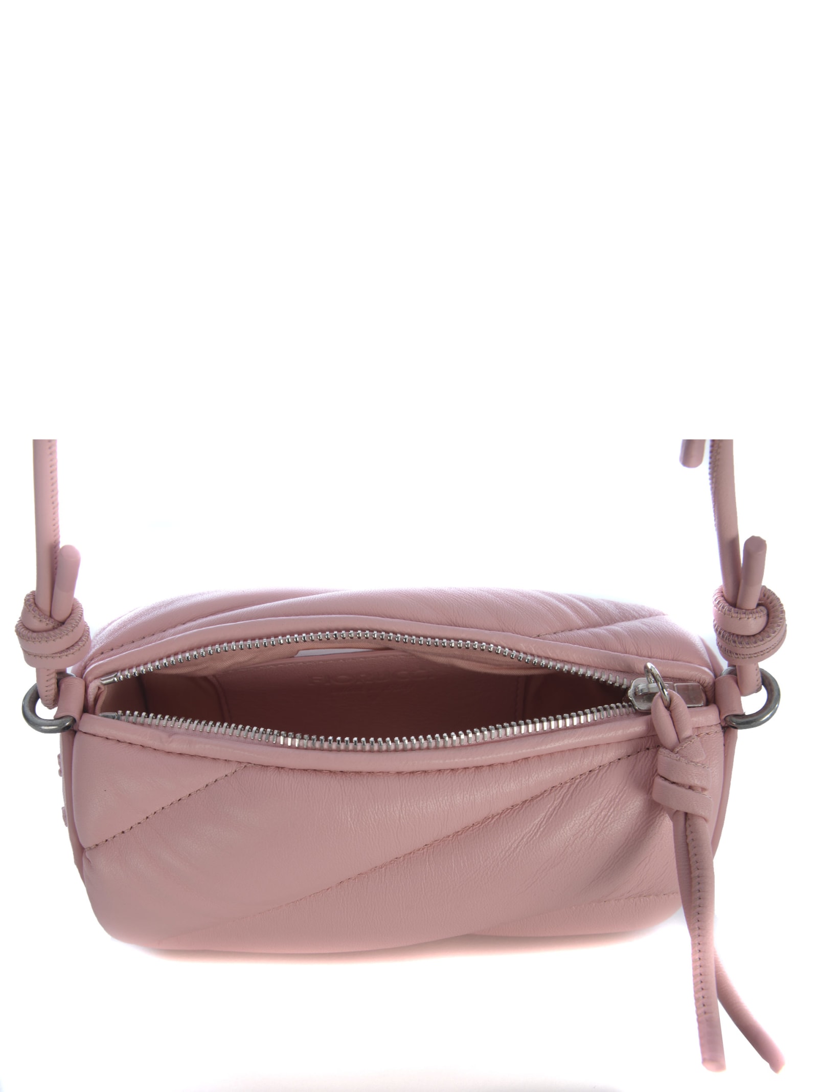 Shop Fiorucci Bag  Mini Mella Made Of Leather In Pink