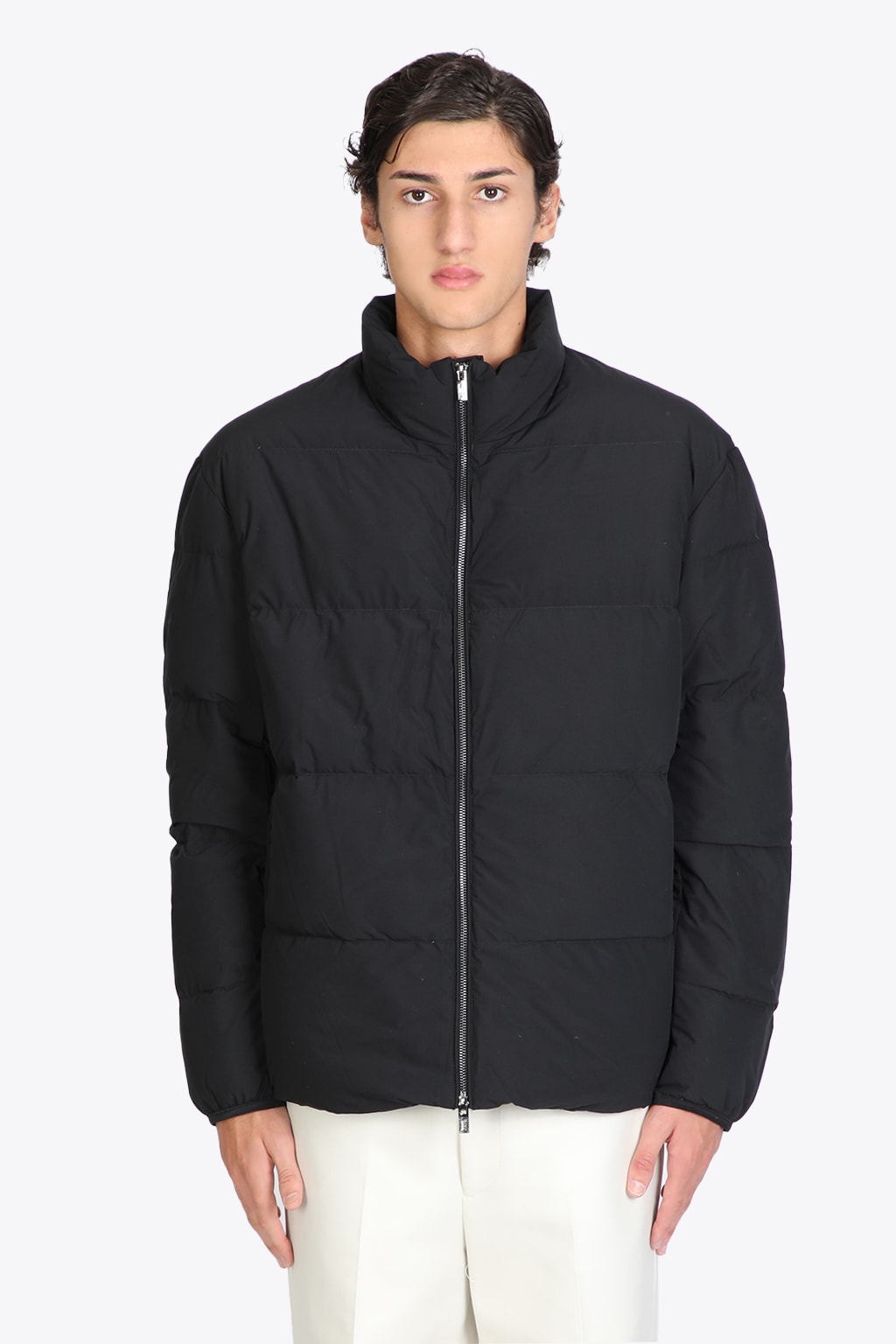 Emporio Armani Down Jacket Black stretch nylon puffer jacket.