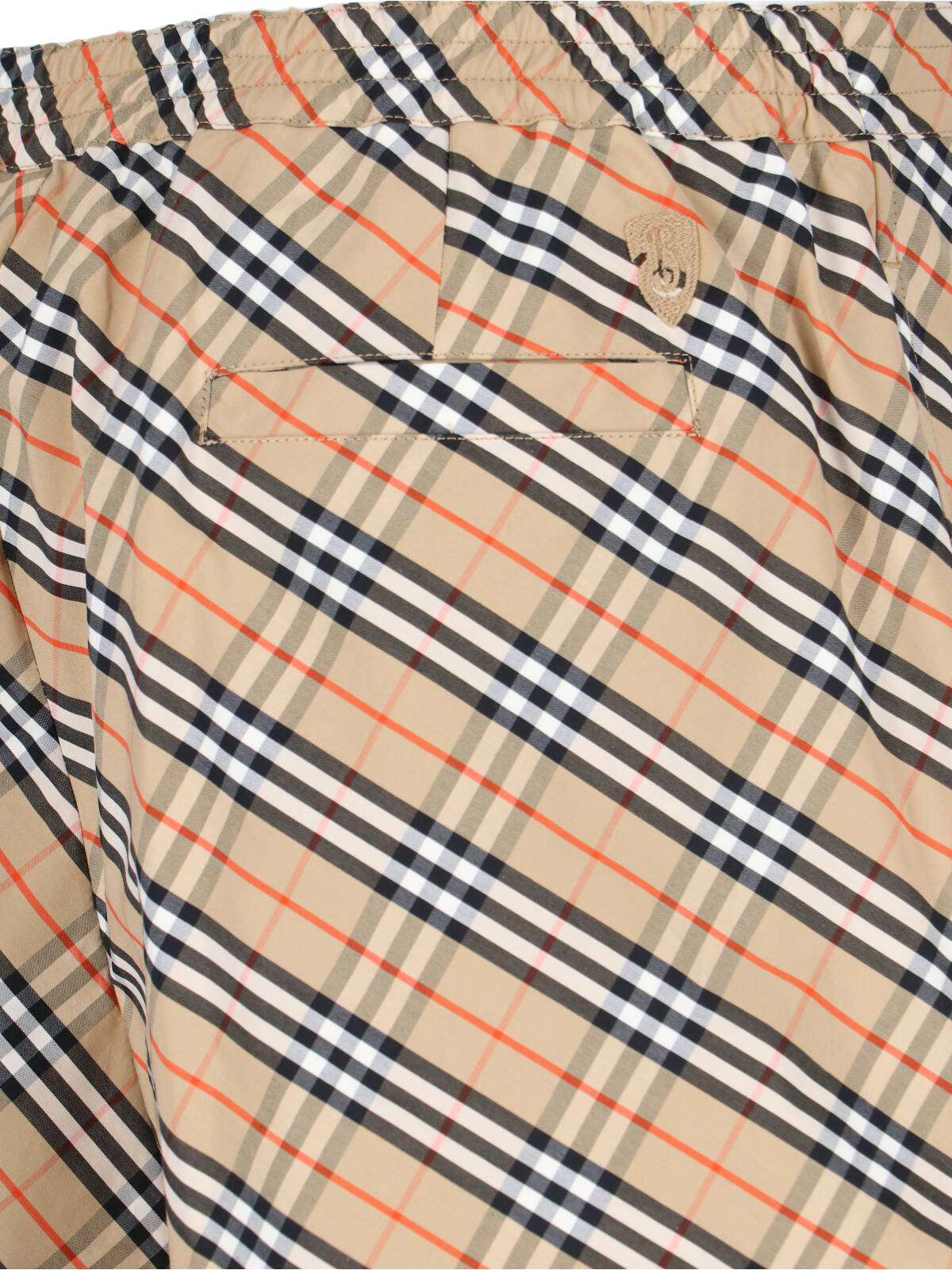 Shop Burberry Check Shorts In Beige