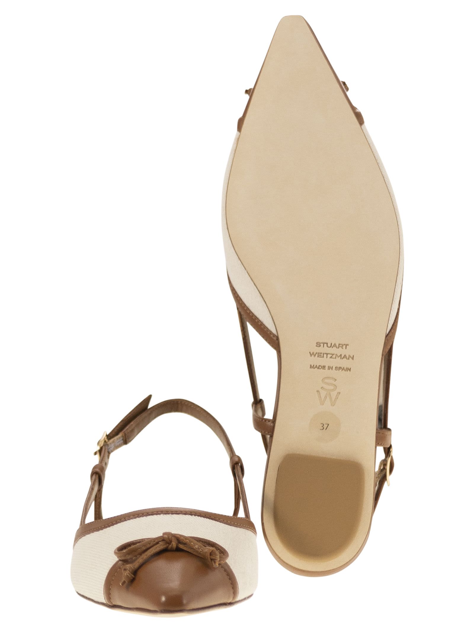 Stuart Weitzman Kitty Slingback In Leather