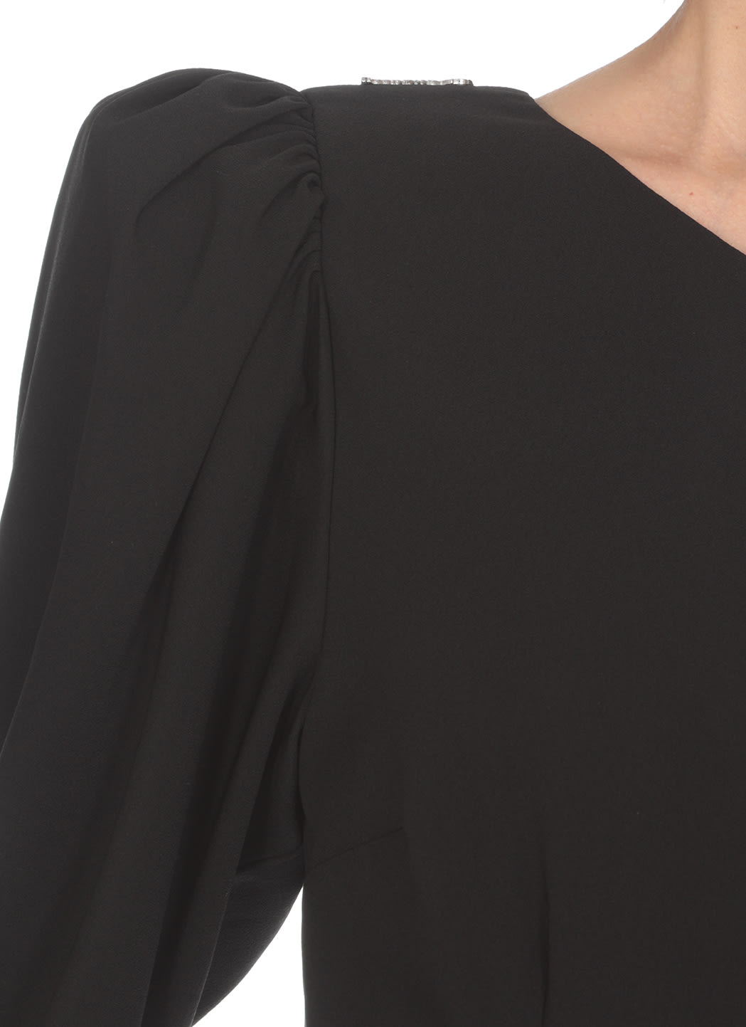 Dsquared2 One Strap Asymmetric Neckline Short Dress In Black