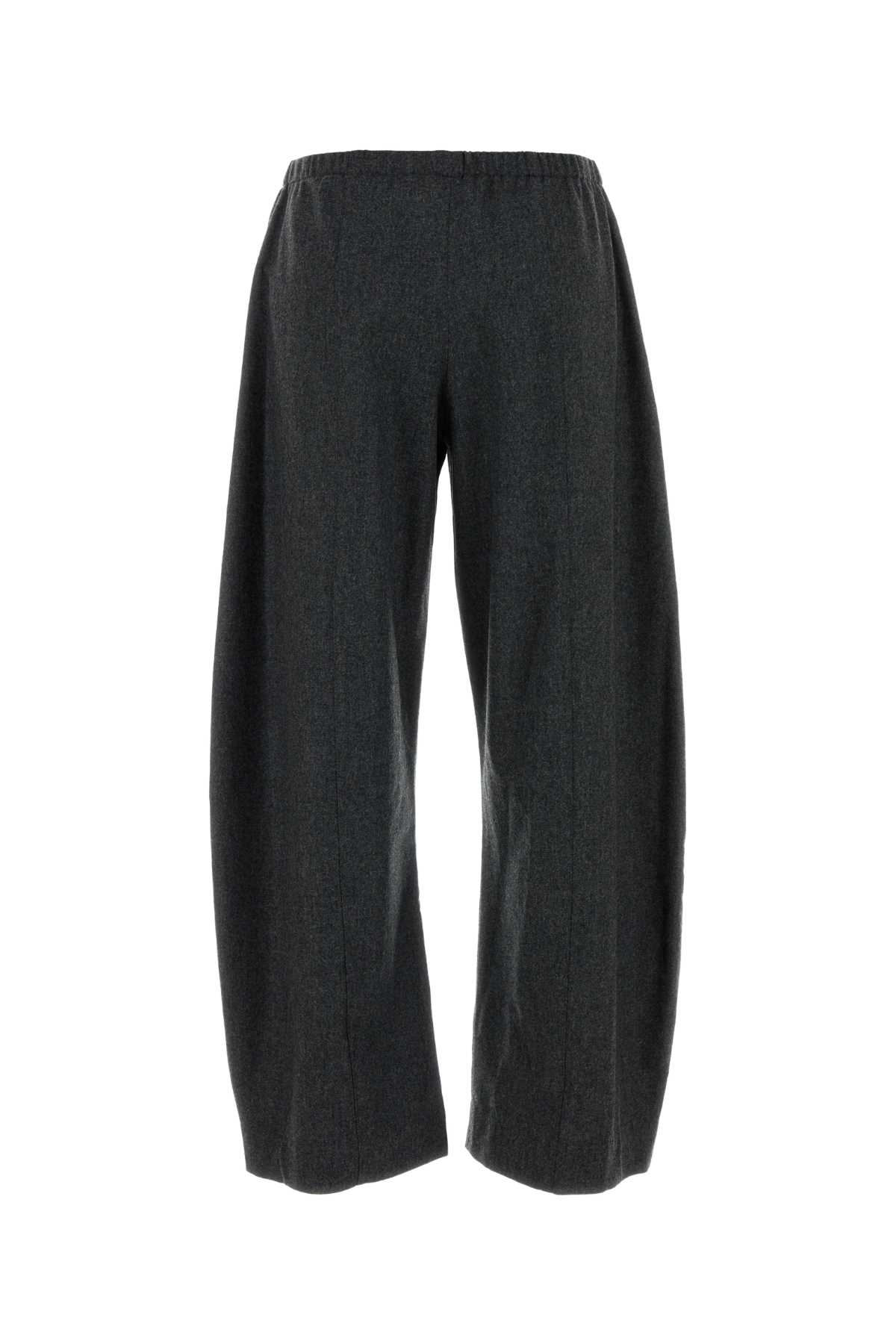 Khaite Grey Wool Blend Wide-leg Clover Pant In Gray