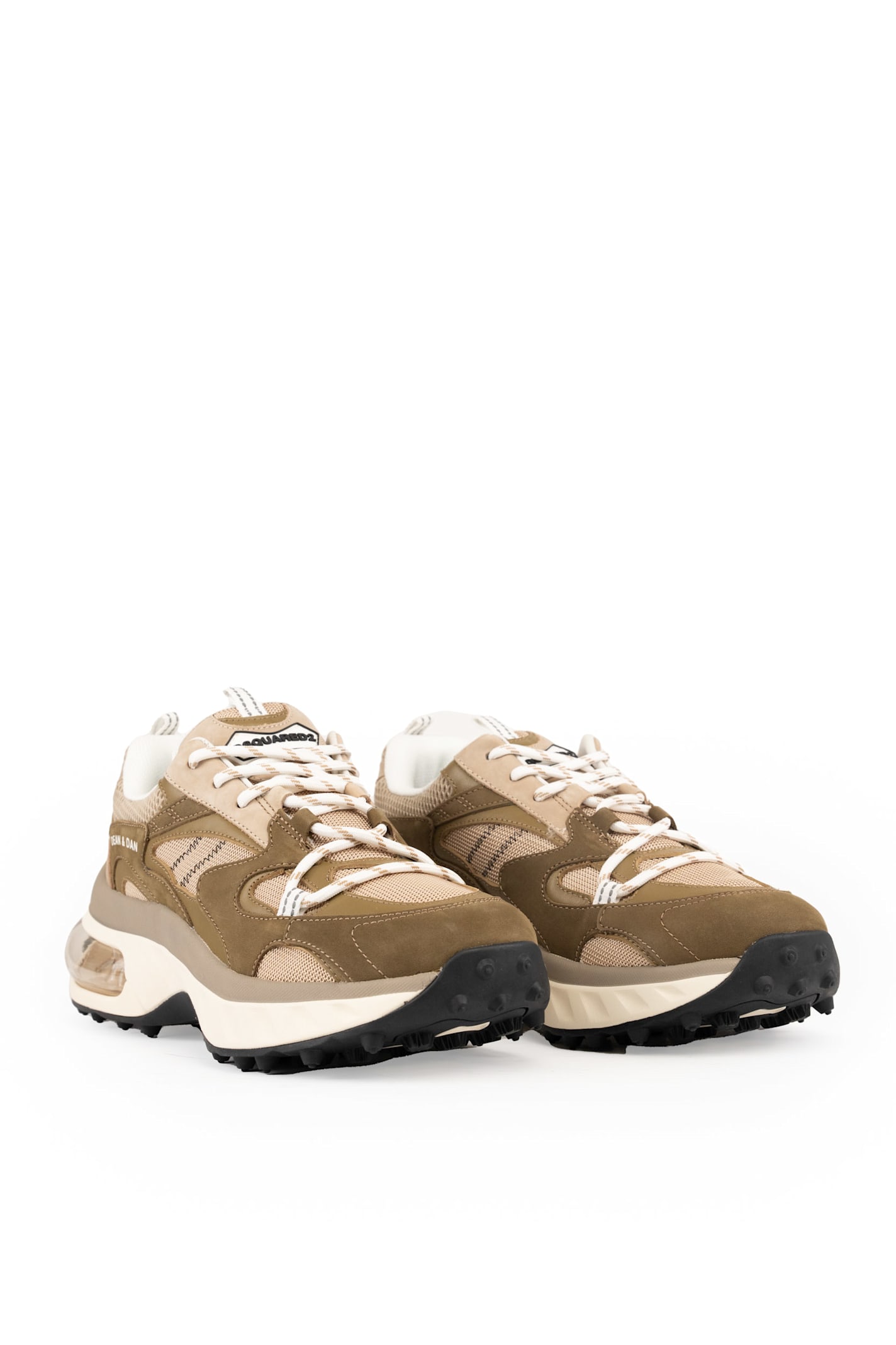 Shop Dsquared2 Bubble Sneakers Chocolate In Militare