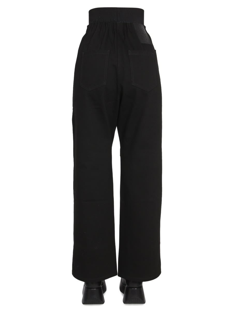 Shop Raf Simons High Waist Pants In Black