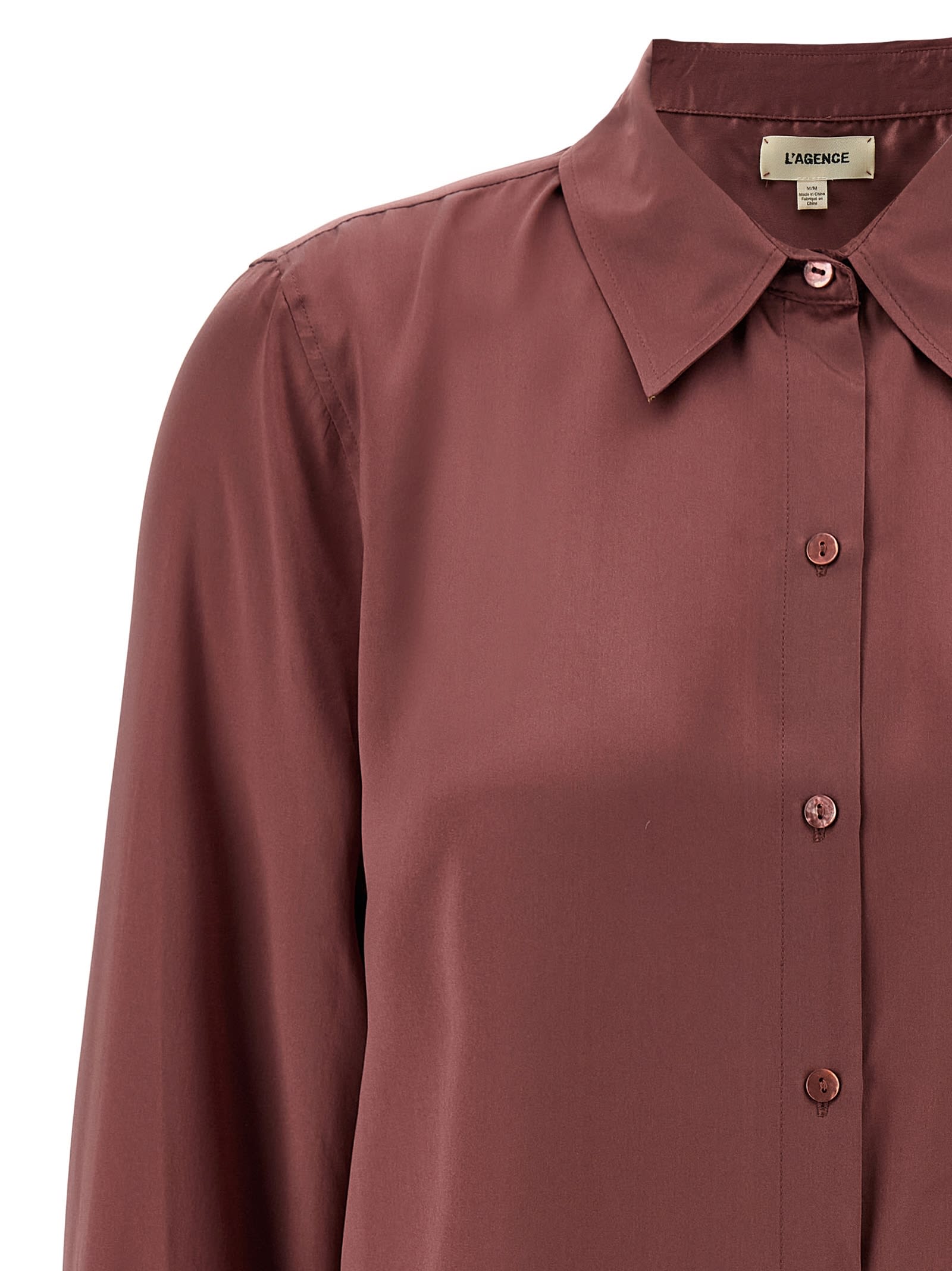 L'agence Tyler Shirt In Brown