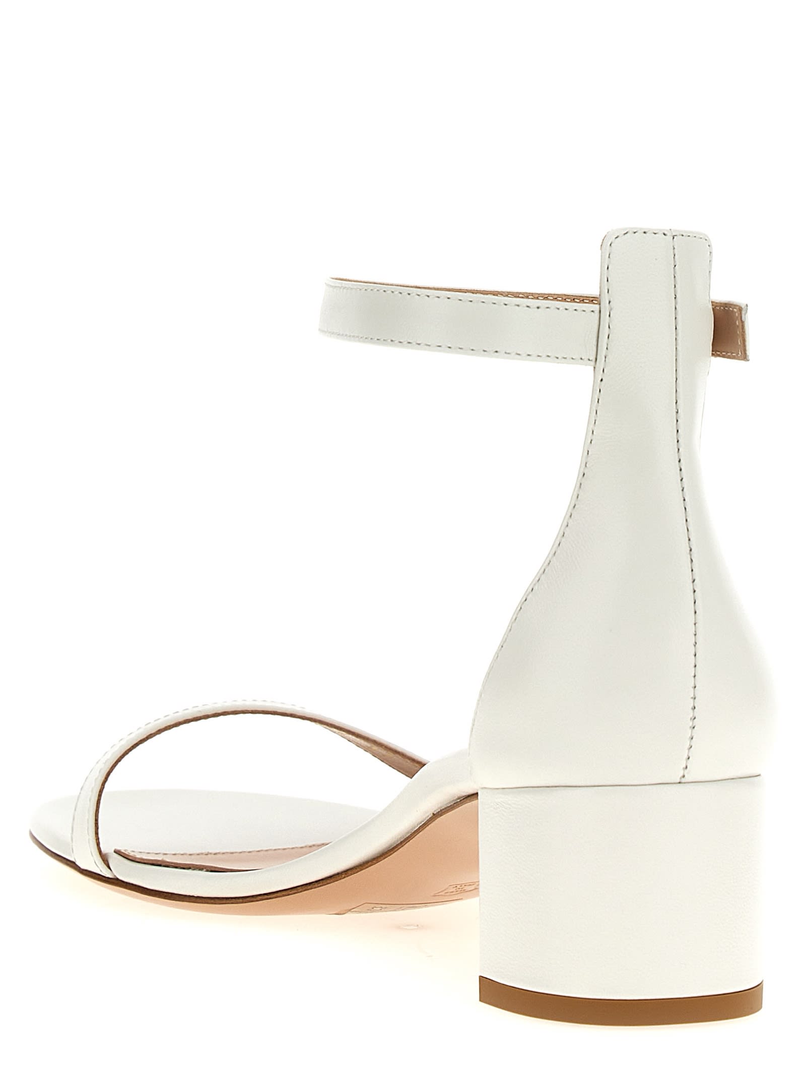 Gianvito Rossi 45mm Gaeta Sandals In White